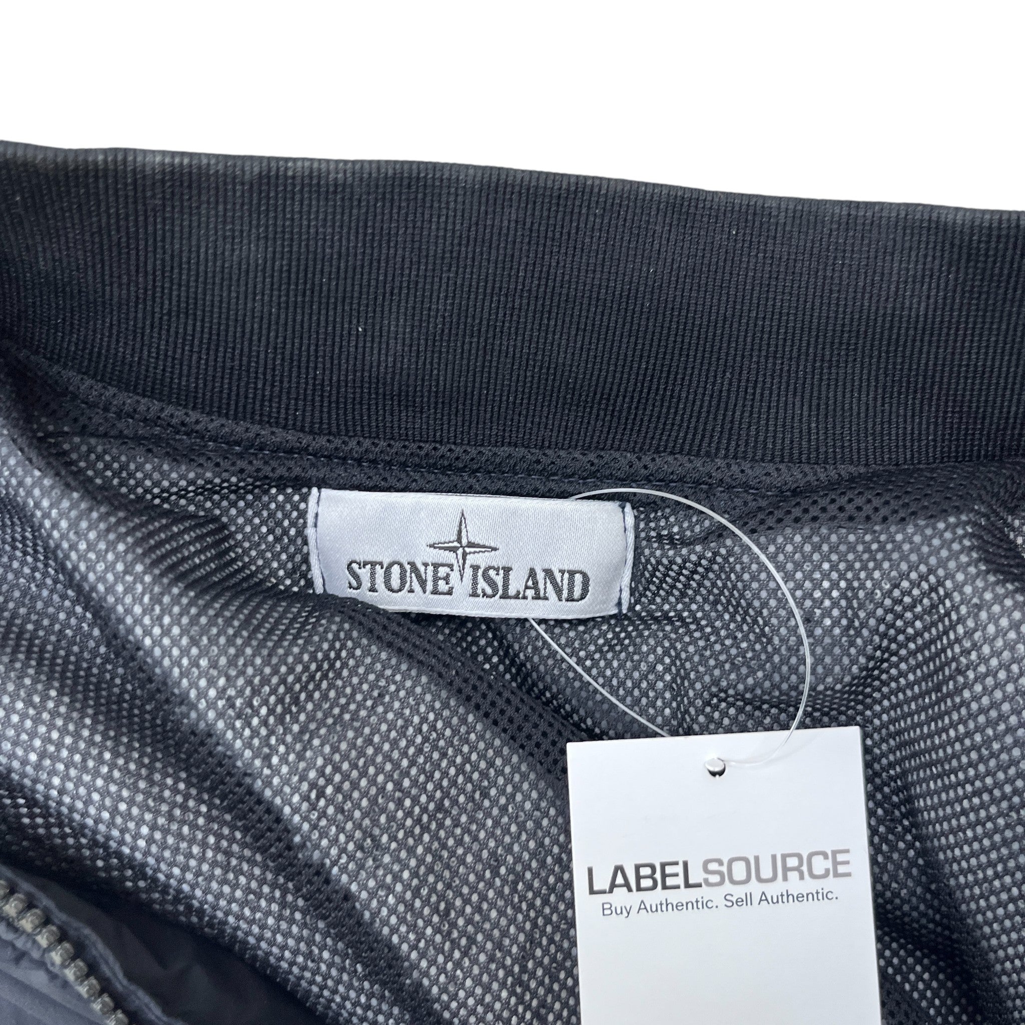 Men's Applique Logo Bomber Jacket Black Size M