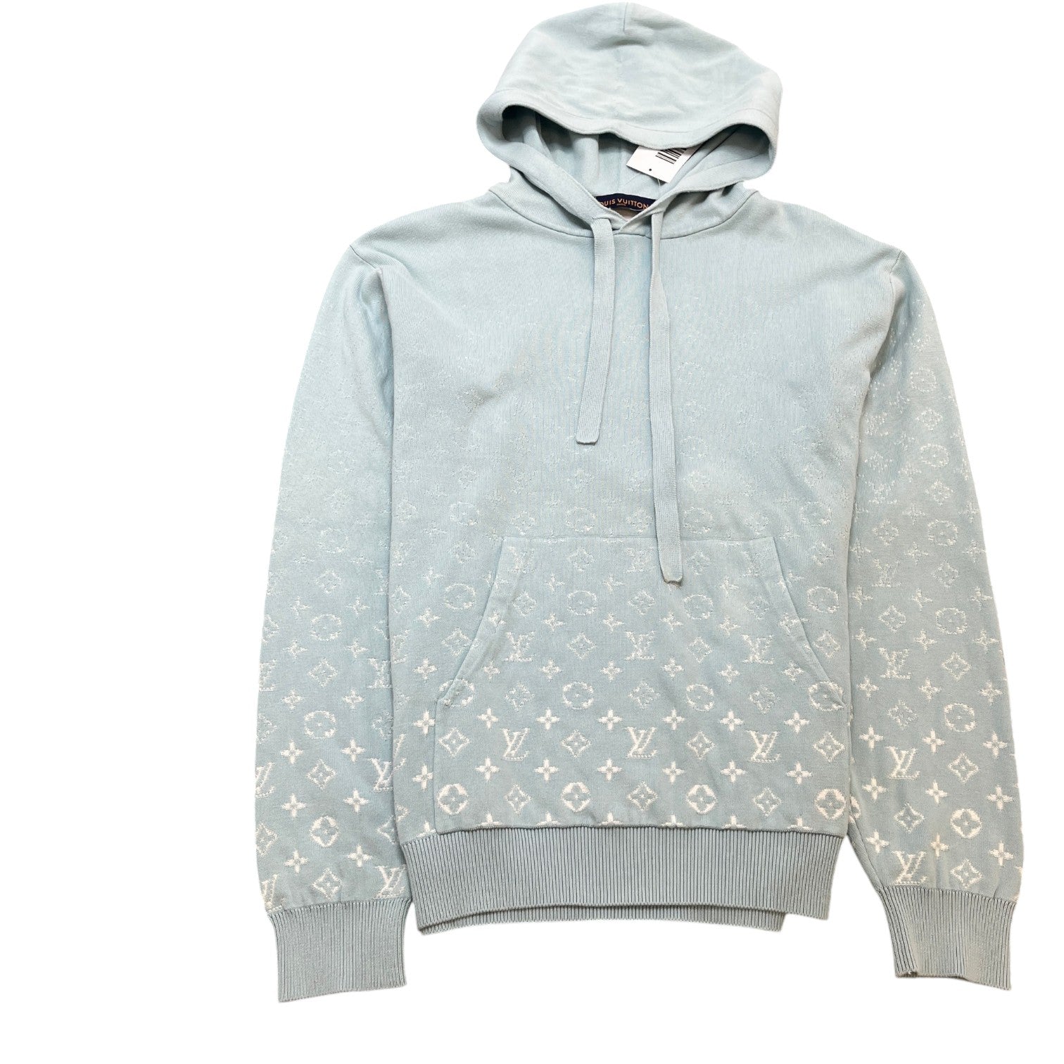 Men's Monogram Gradient Hoodie Blue Size M