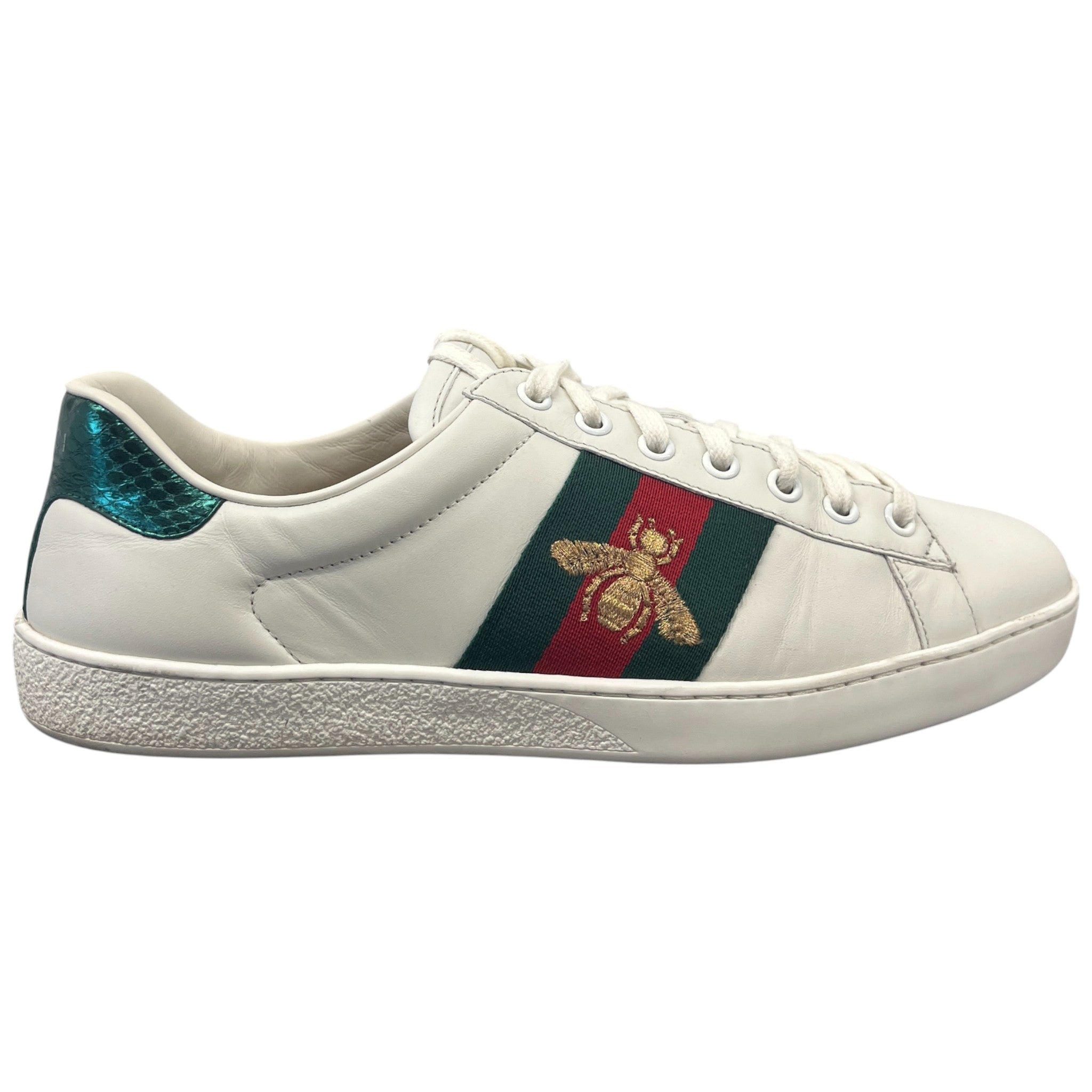 Men's Ace Embroidered Bee Low Trainers White Size EU 41 / UK 7