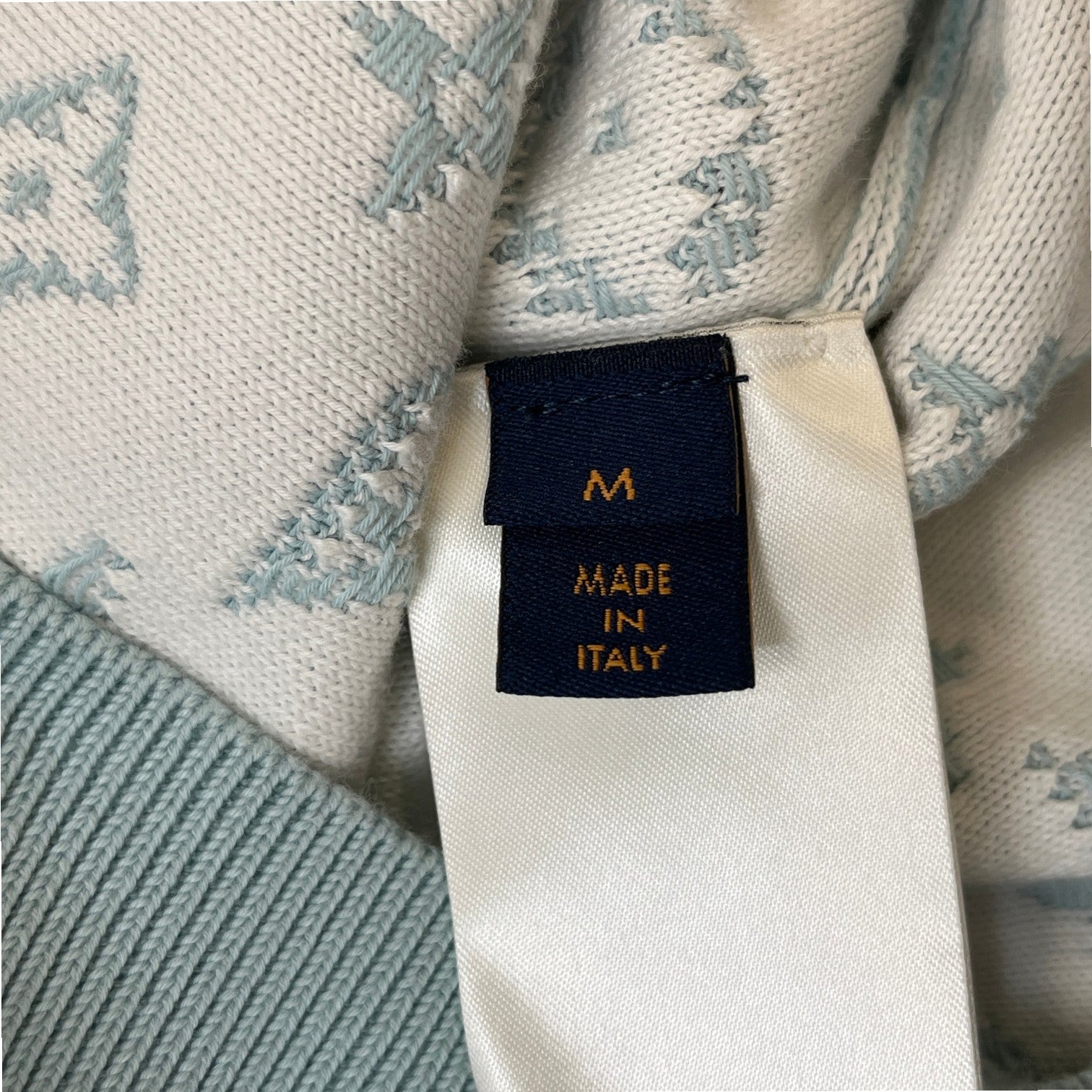 Men's Monogram Gradient Hoodie Blue Size M