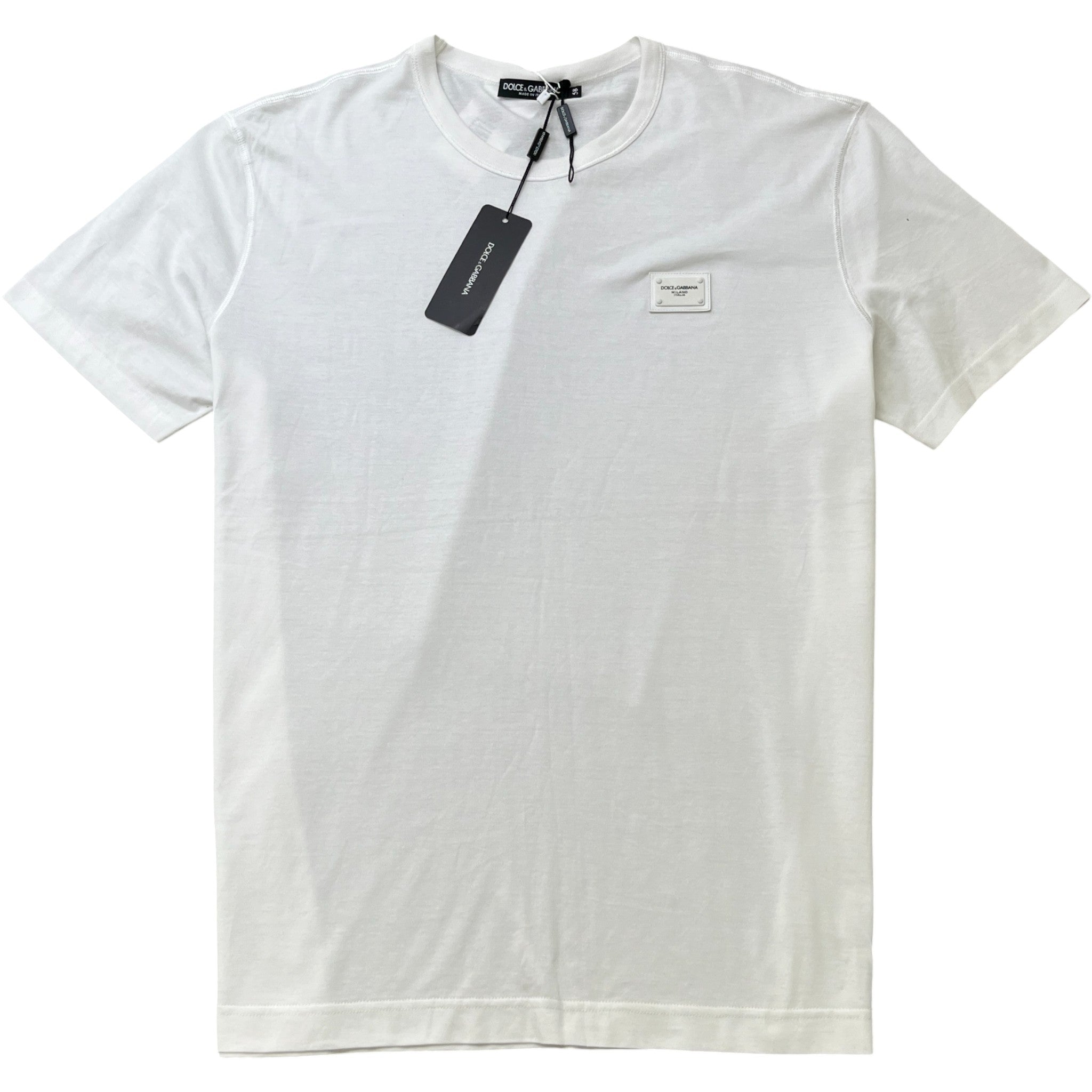 Men's Plaque Logo T-Shirt White Size 4XL