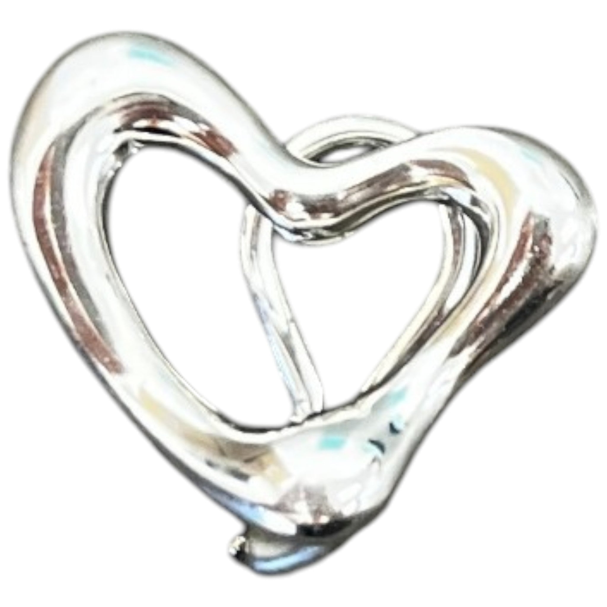 Women's Elsa Peretti Heart Clip On Earrings Silver