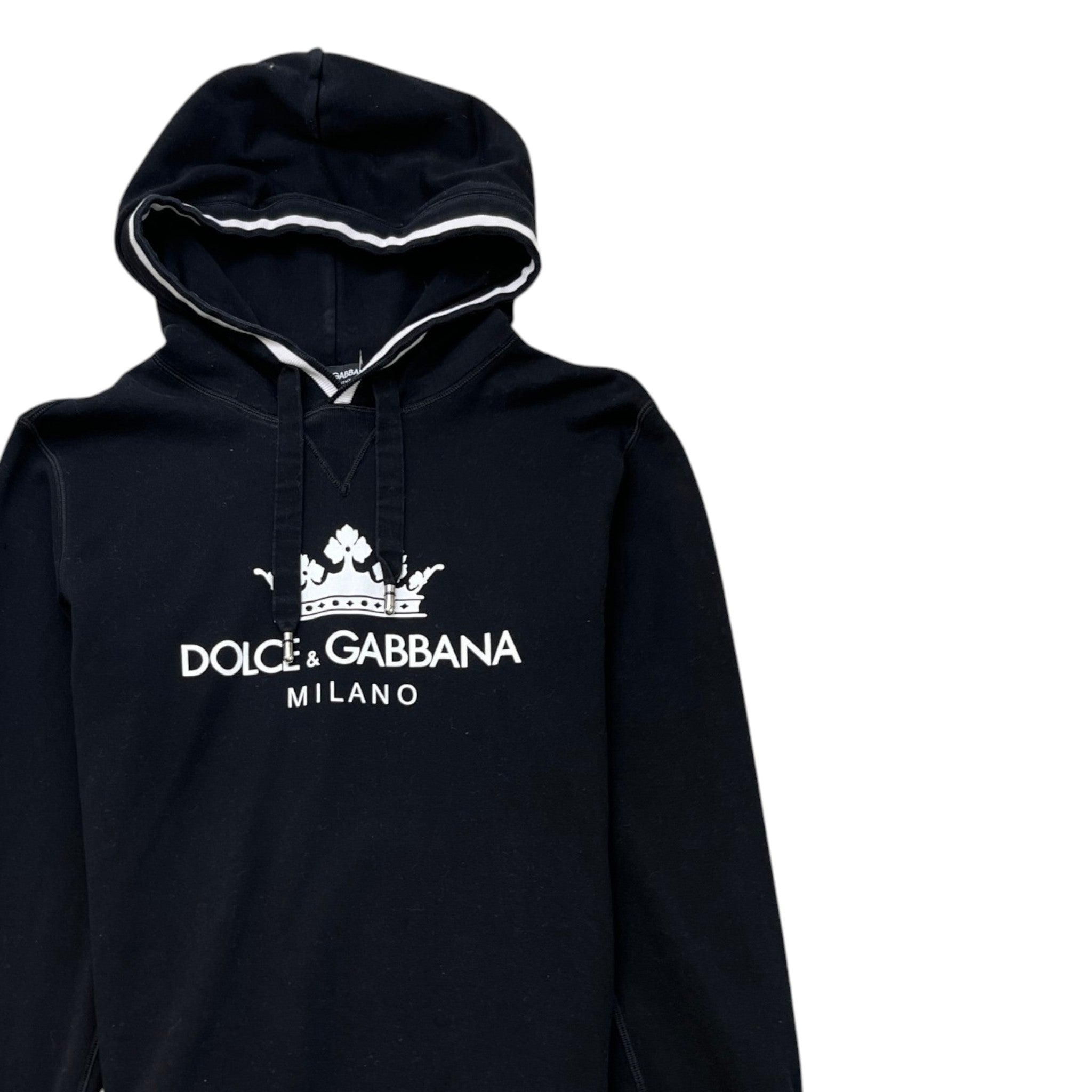 Men's Logo Print Hoodie Black Size IT 46 / UK S