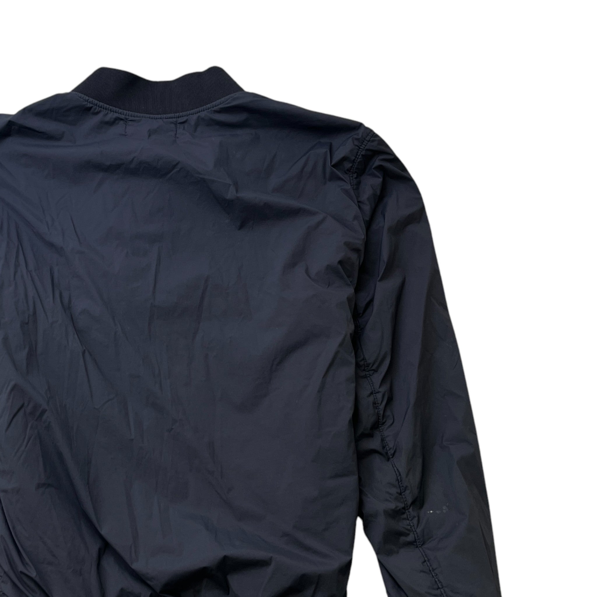 Men's Applique Logo Bomber Jacket Black Size M