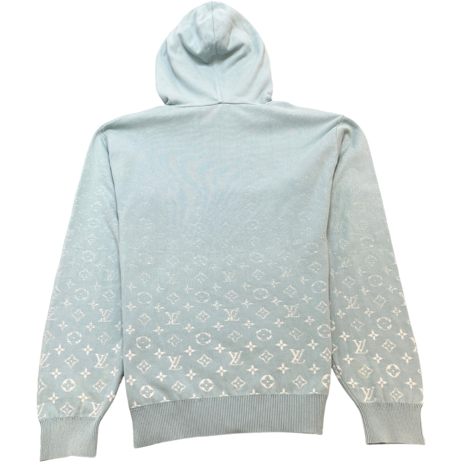Men's Monogram Gradient Hoodie Blue Size M