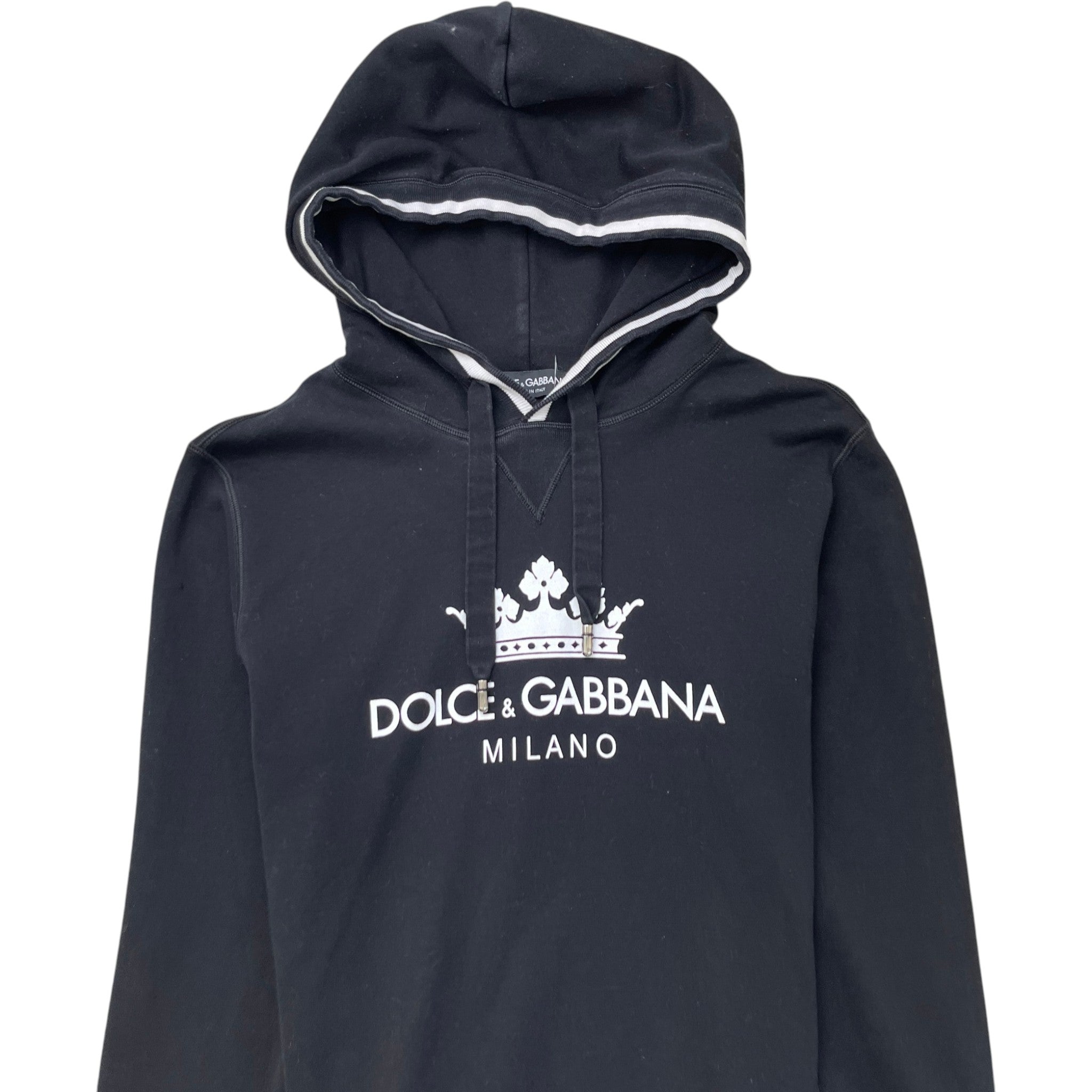 Men's Logo Print Hoodie Black Size IT 46 / UK S