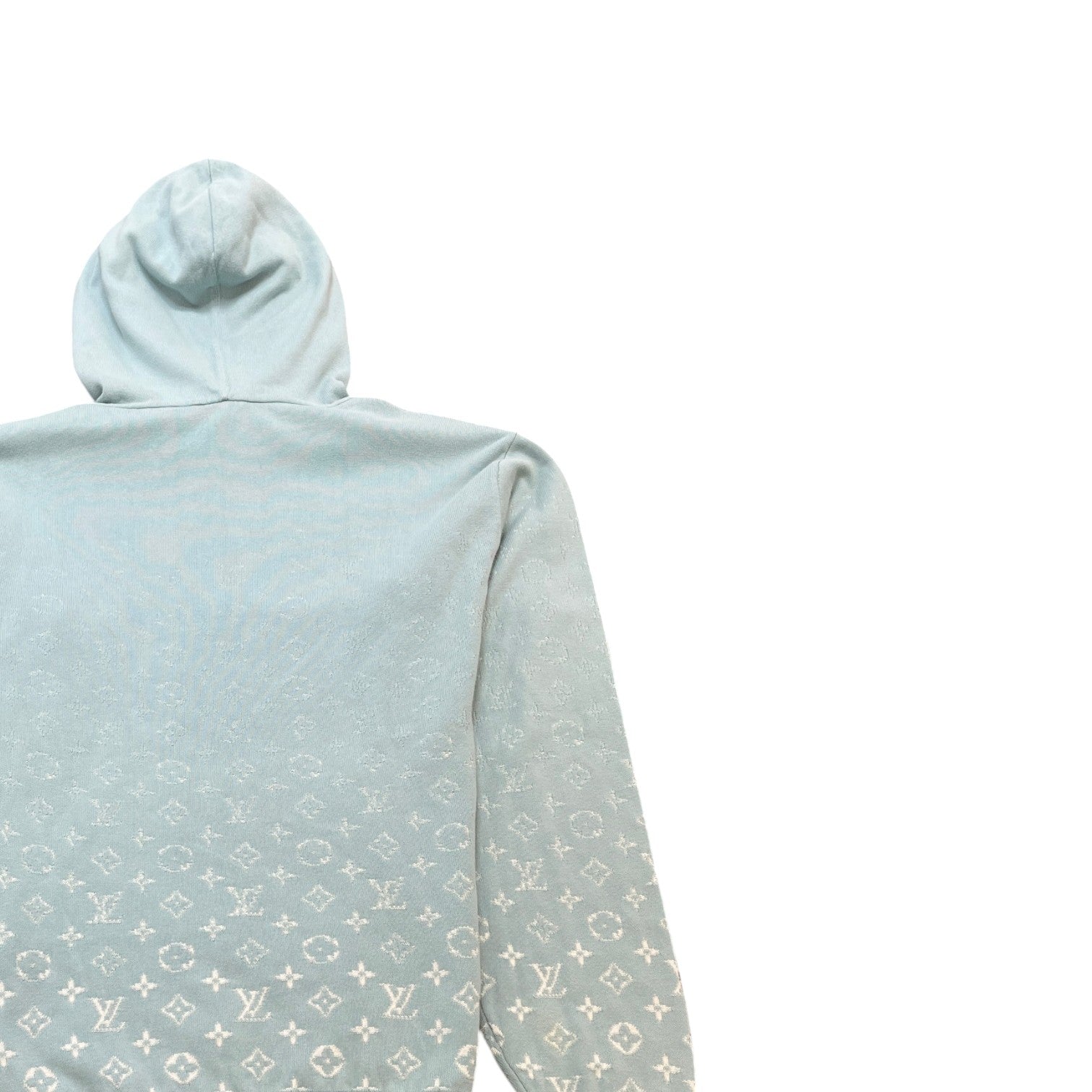 Men's Monogram Gradient Hoodie Blue Size M