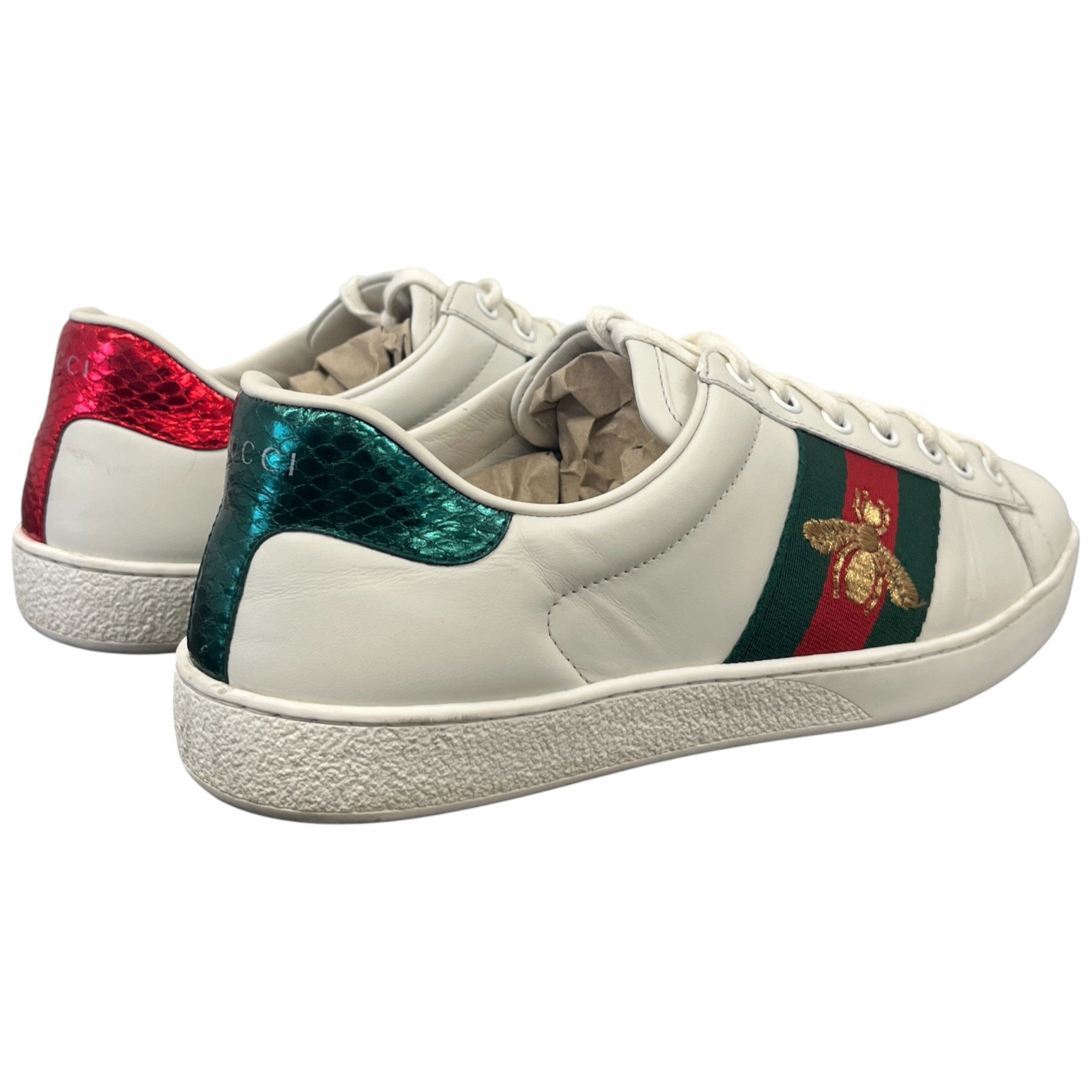 Men's Ace Embroidered Bee Low Trainers White Size EU 41 / UK 7