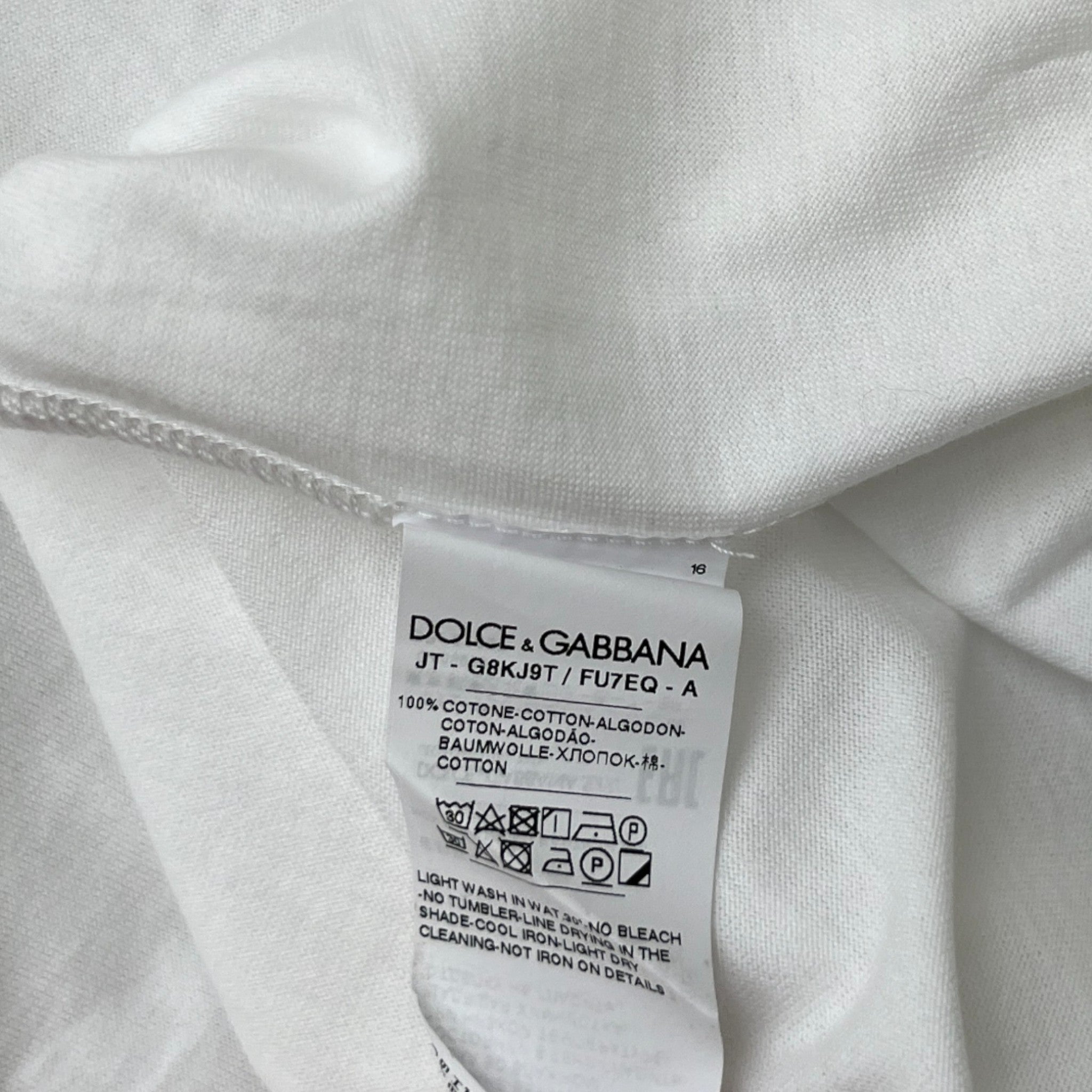 Men's Plaque Logo T-Shirt White Size 4XL