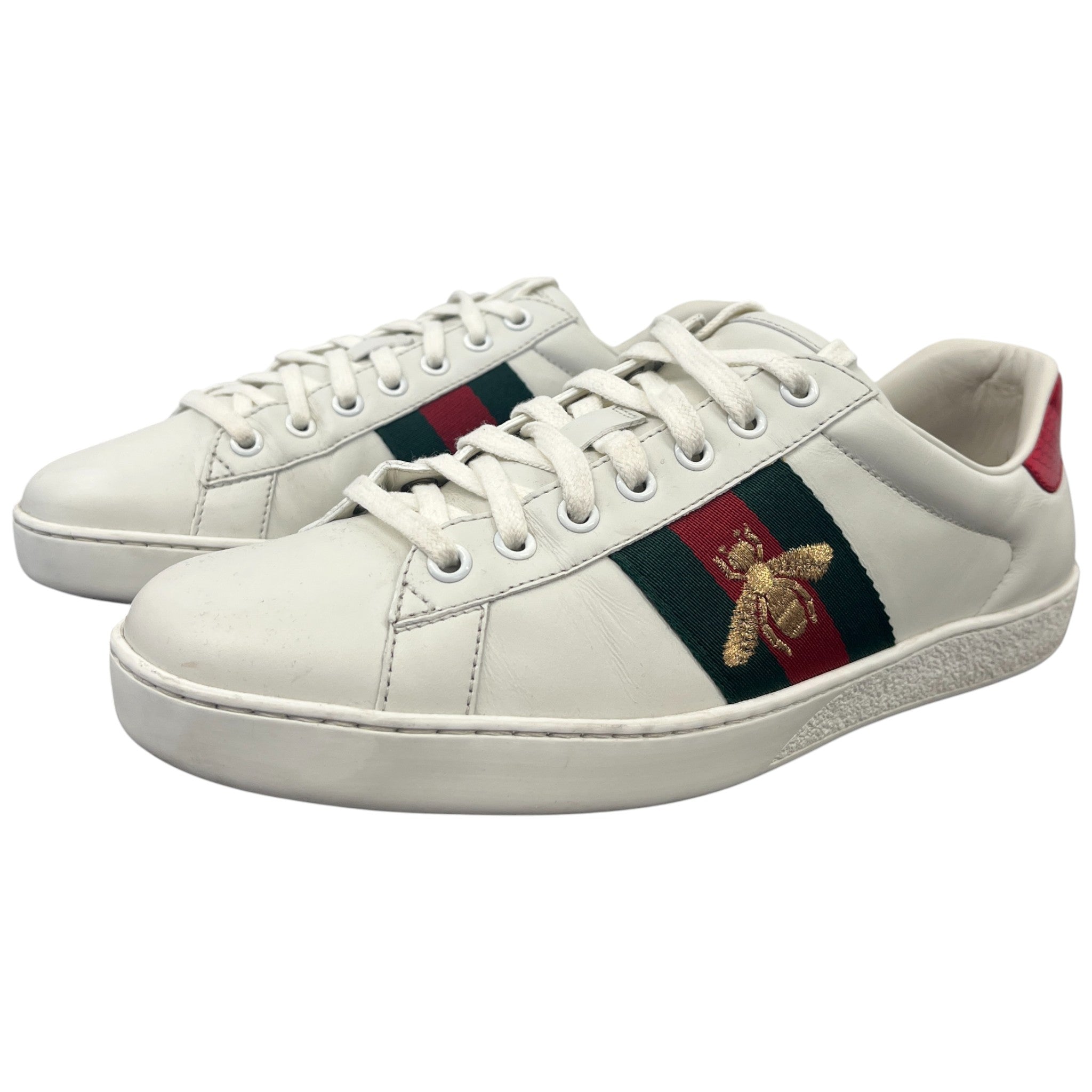 Men's Ace Embroidered Bee Low Trainers White Size EU 41 / UK 7
