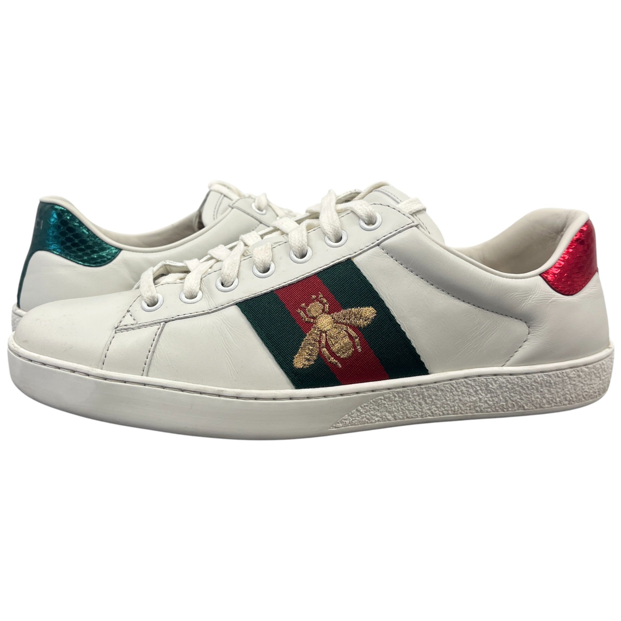 Men's Ace Embroidered Bee Low Trainers White Size EU 41 / UK 7