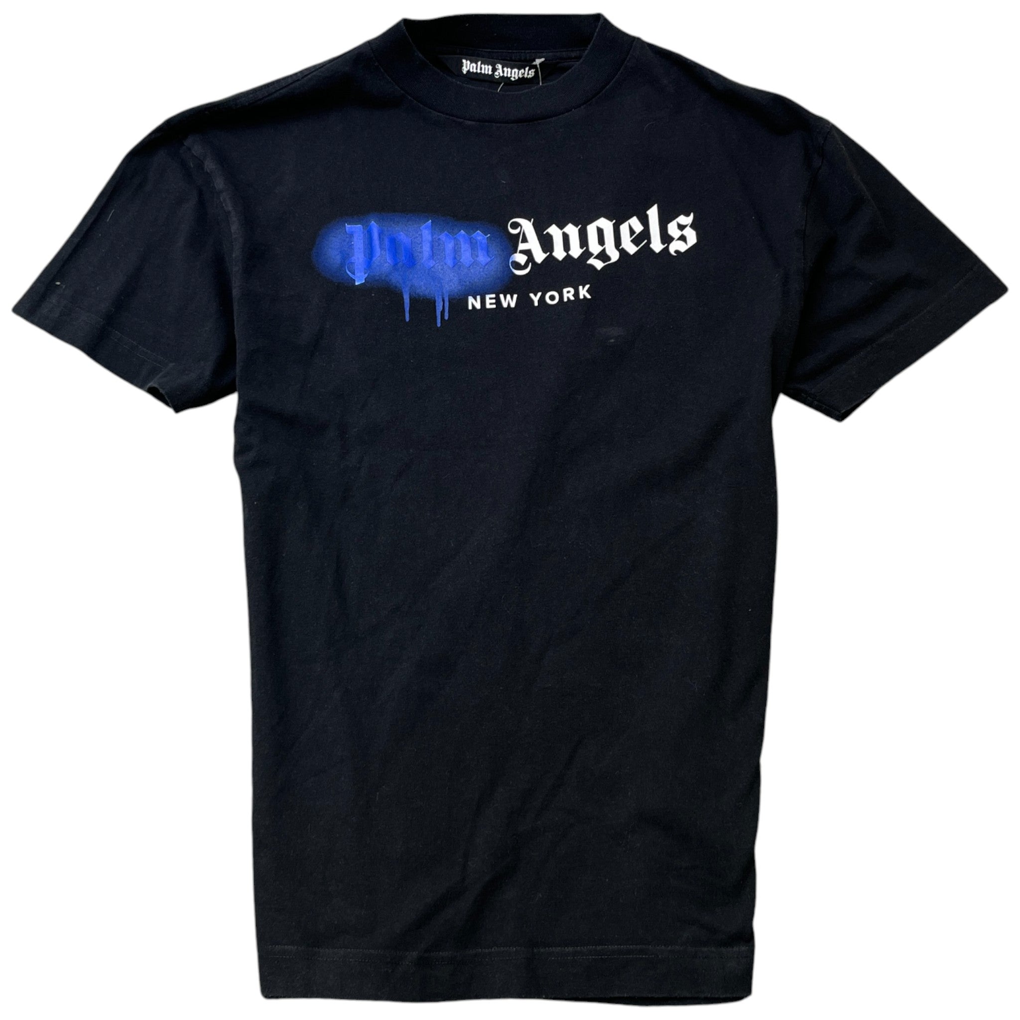 Men's Sprayed New York Logo T-Shirt Black Size M