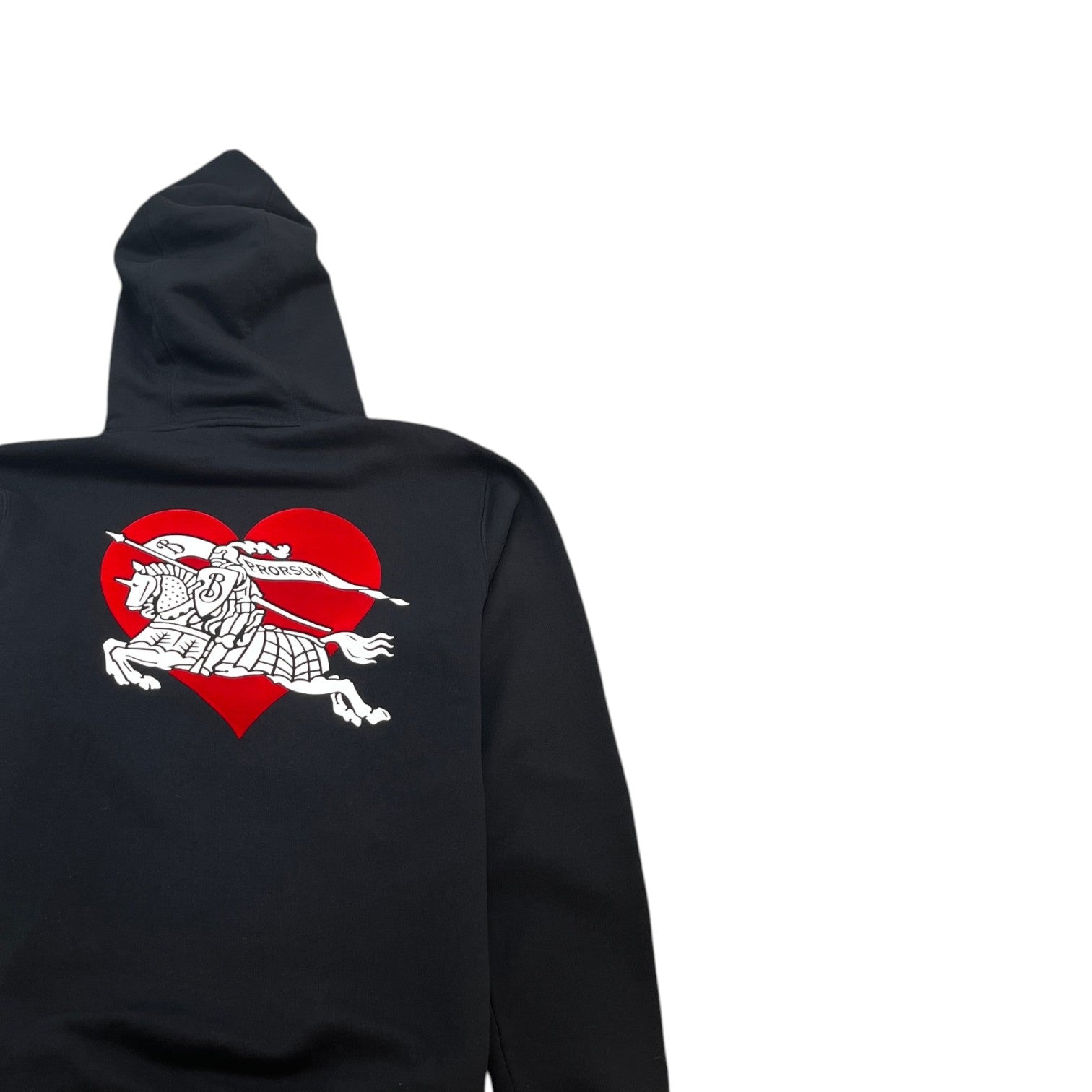 Men's Heart Equestrian Logo Hoodie Black Size M