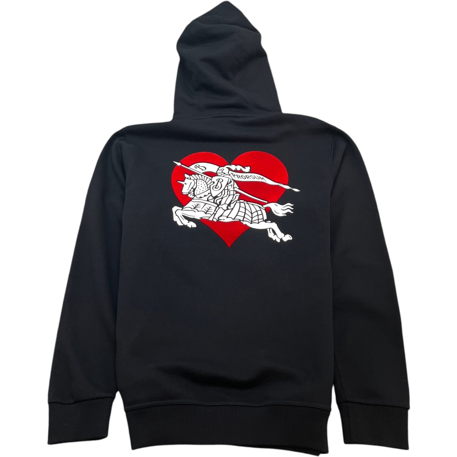 Men's Heart Equestrian Logo Hoodie Black Size M