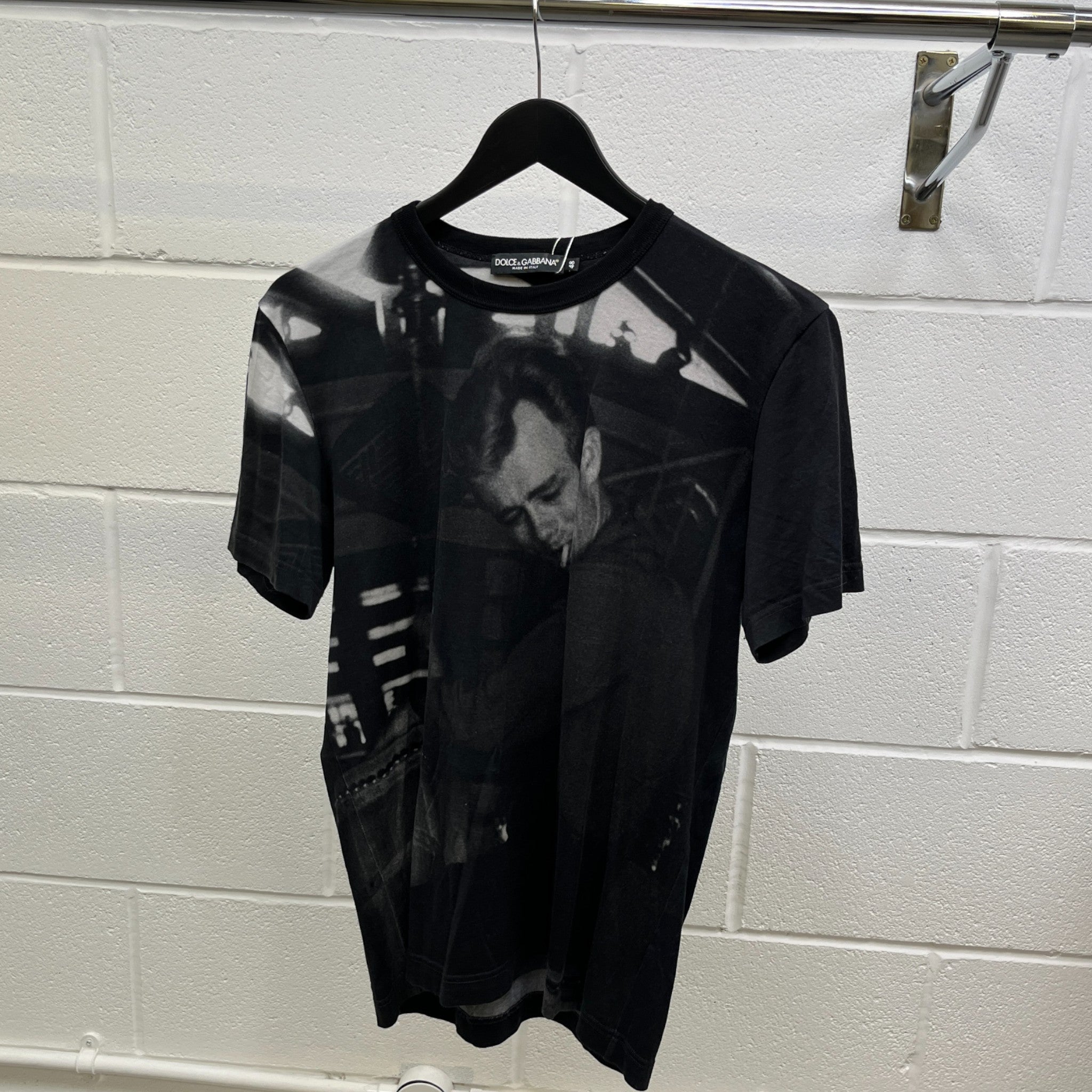 Men's James Dean Print T-Shirt Black Size IT 48 / UK M