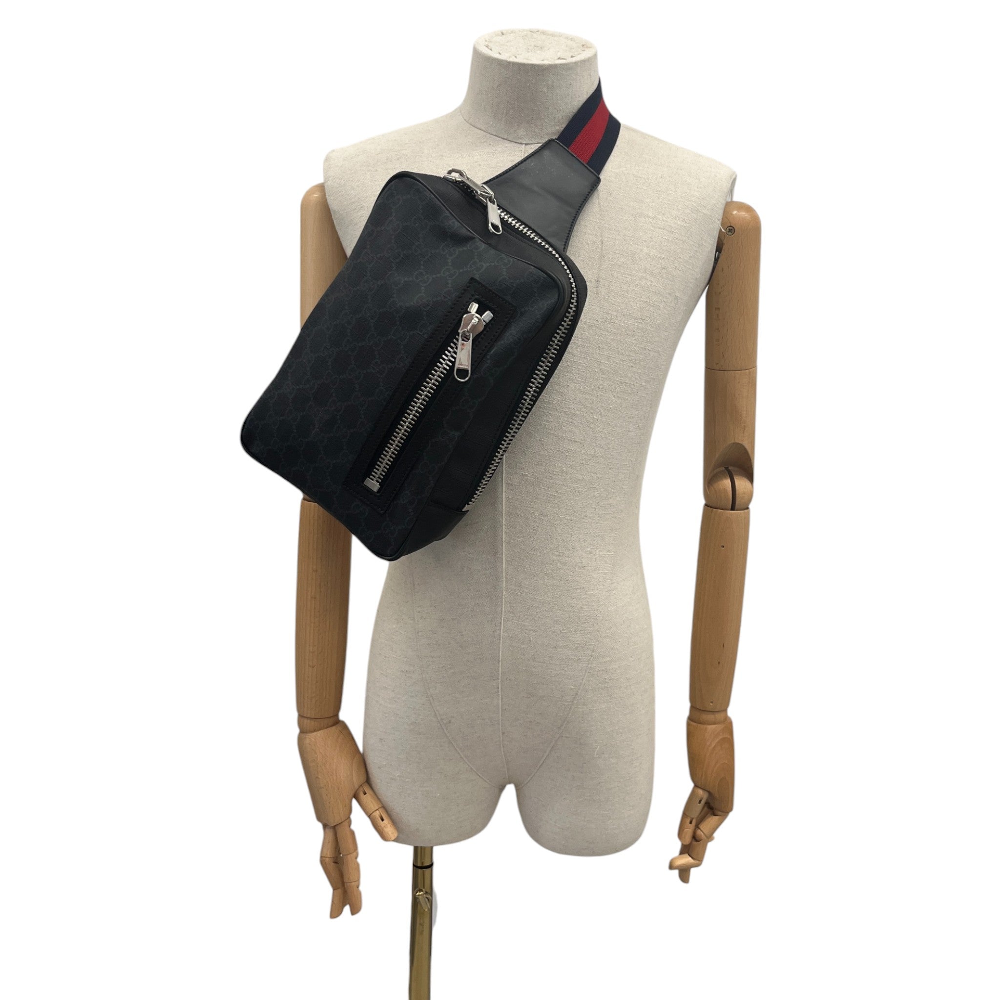 Men's Gg Supreme Sling Belt Bag Black