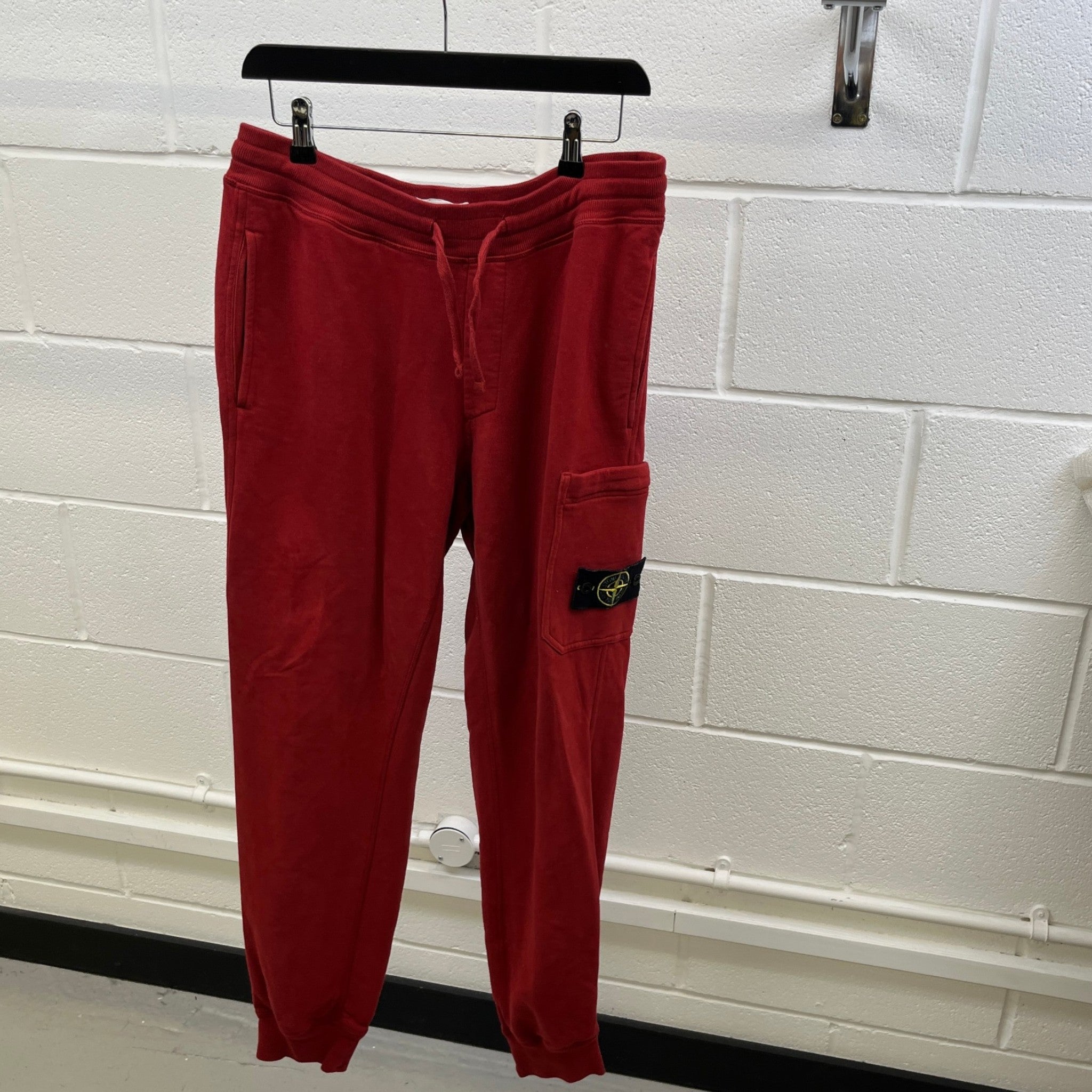 Men's Applique Logo Joggers Red Size M