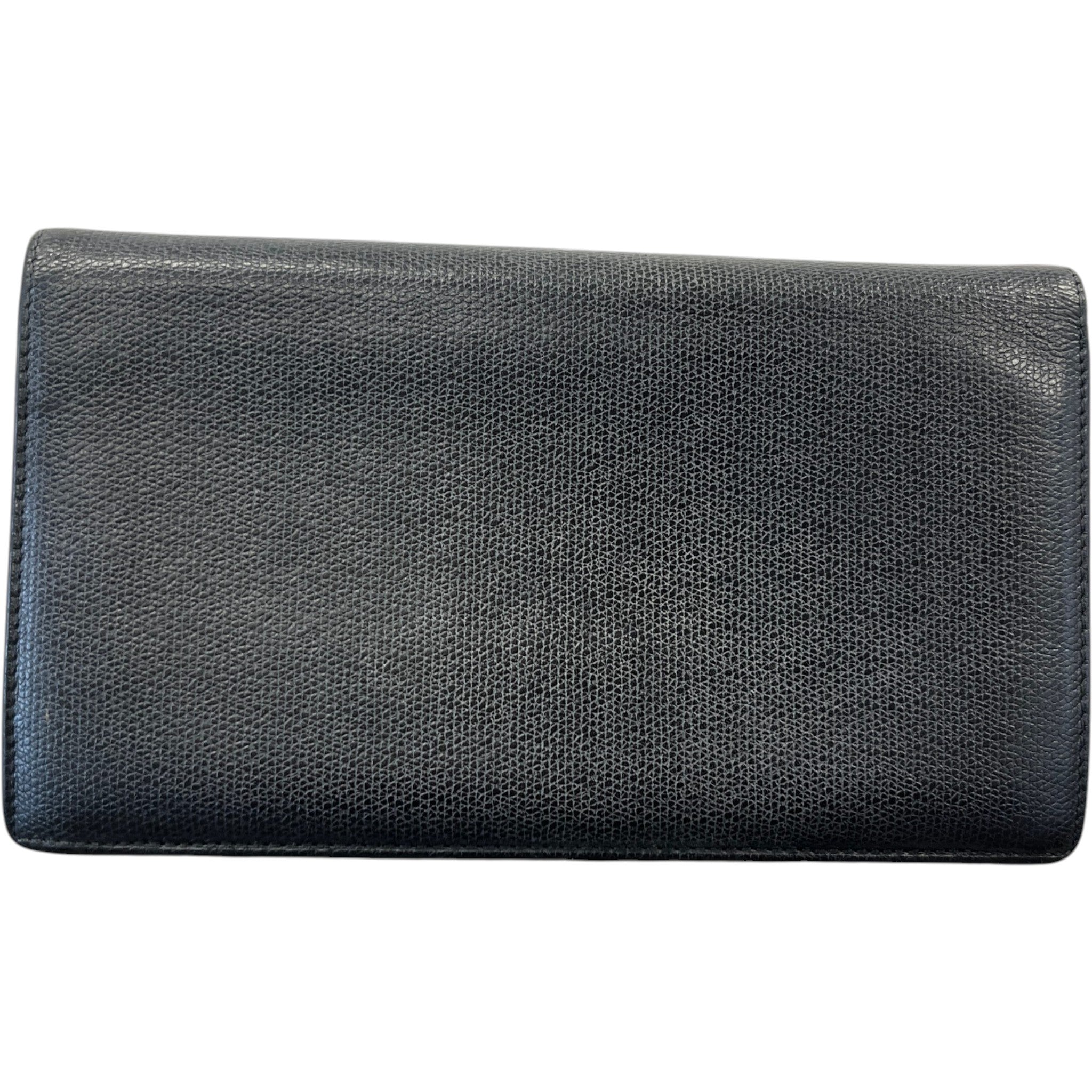 Women's Vintage Coco Button Wallet Black