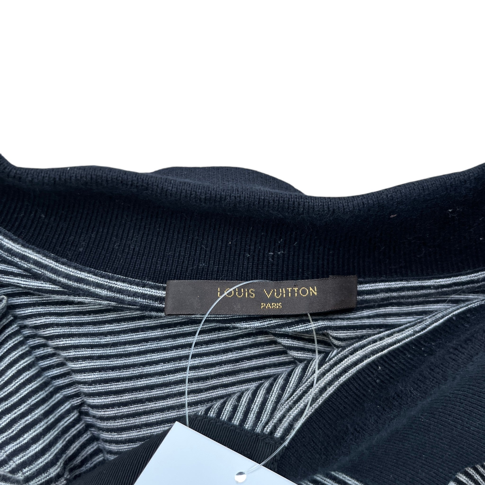 Men's Stripe Polo Shirt Grey Size S
