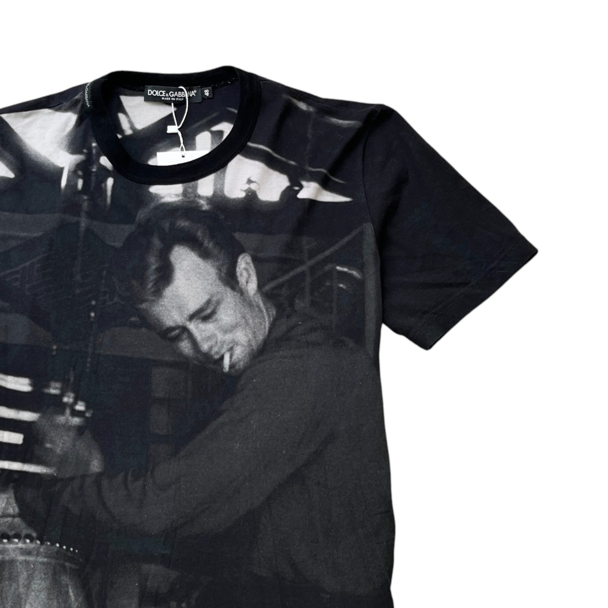 Men's James Dean Print T-Shirt Black Size IT 48 / UK M