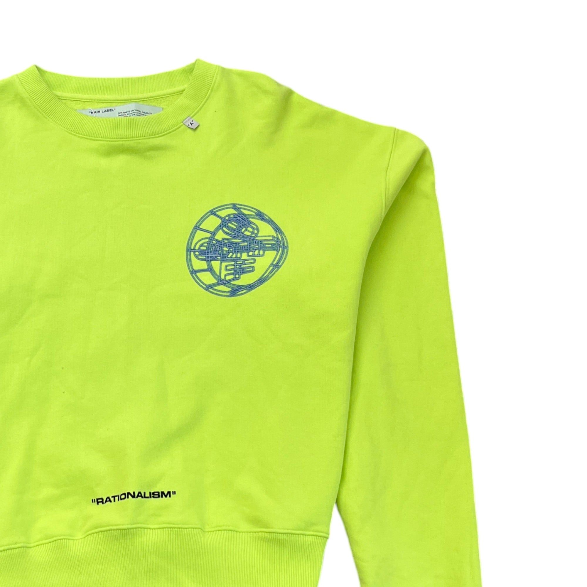 Men's Rationalism Logo Print Sweatshirt Green Size M