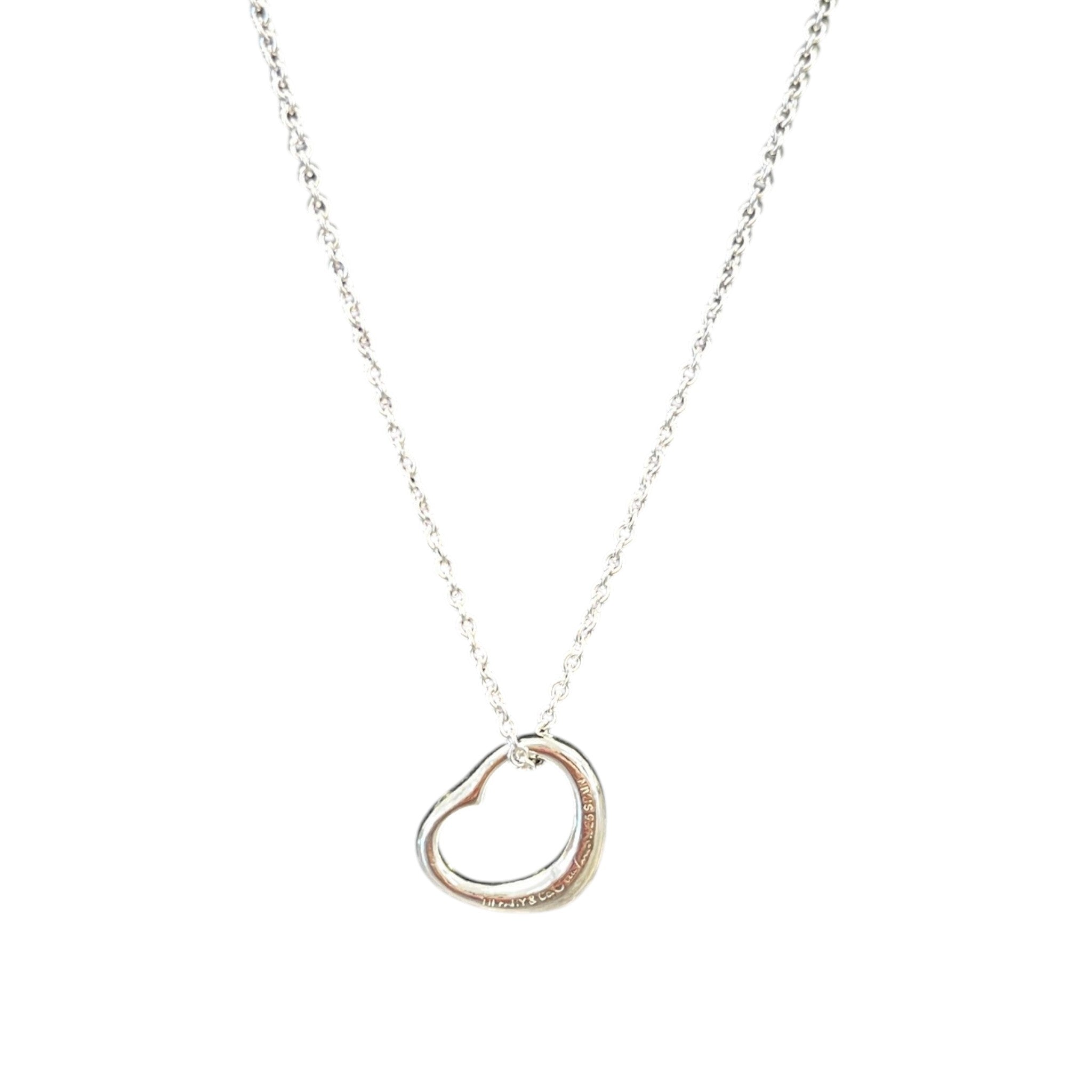 Women's Elsa Peretti Open Heart Necklace Silver