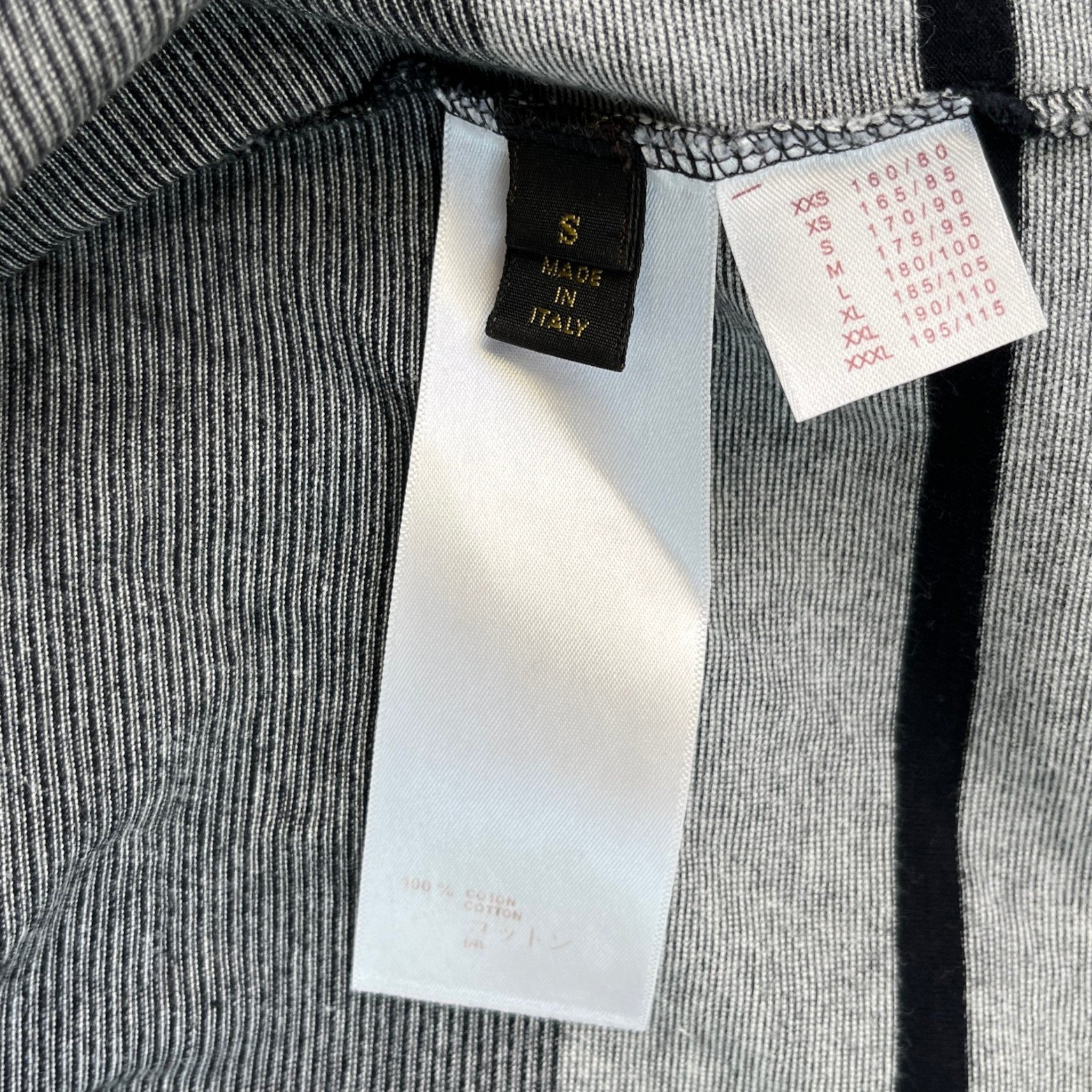 Men's Stripe Polo Shirt Grey Size S