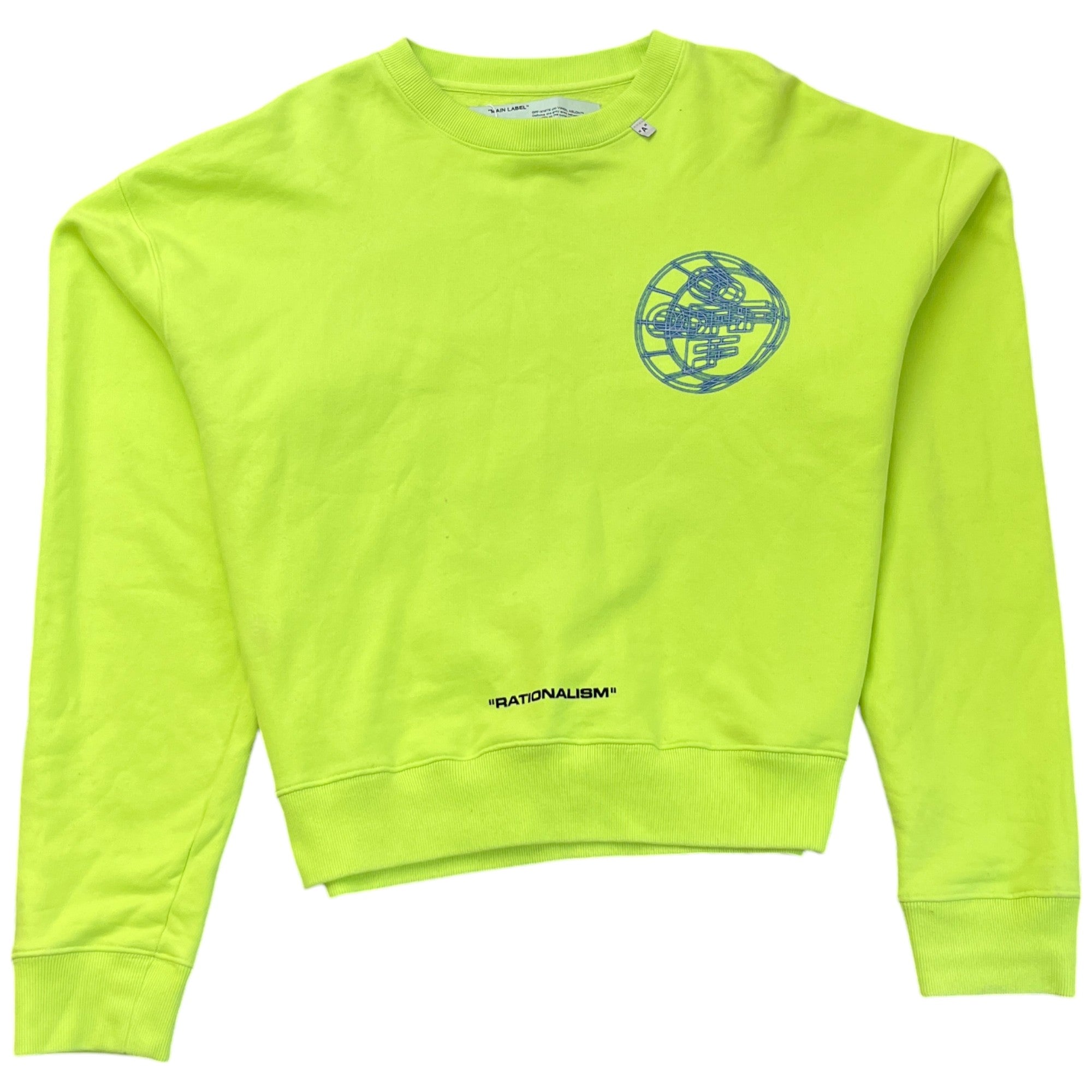 Men's Rationalism Logo Print Sweatshirt Green Size M