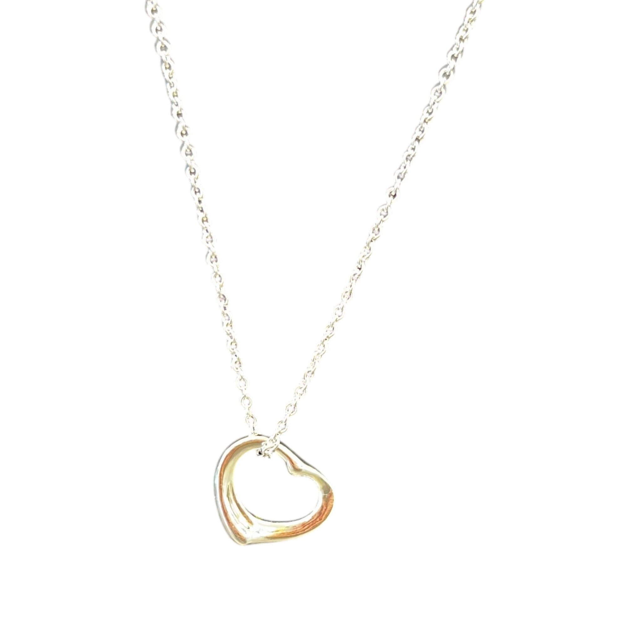 Women's Elsa Peretti Open Heart Necklace Silver
