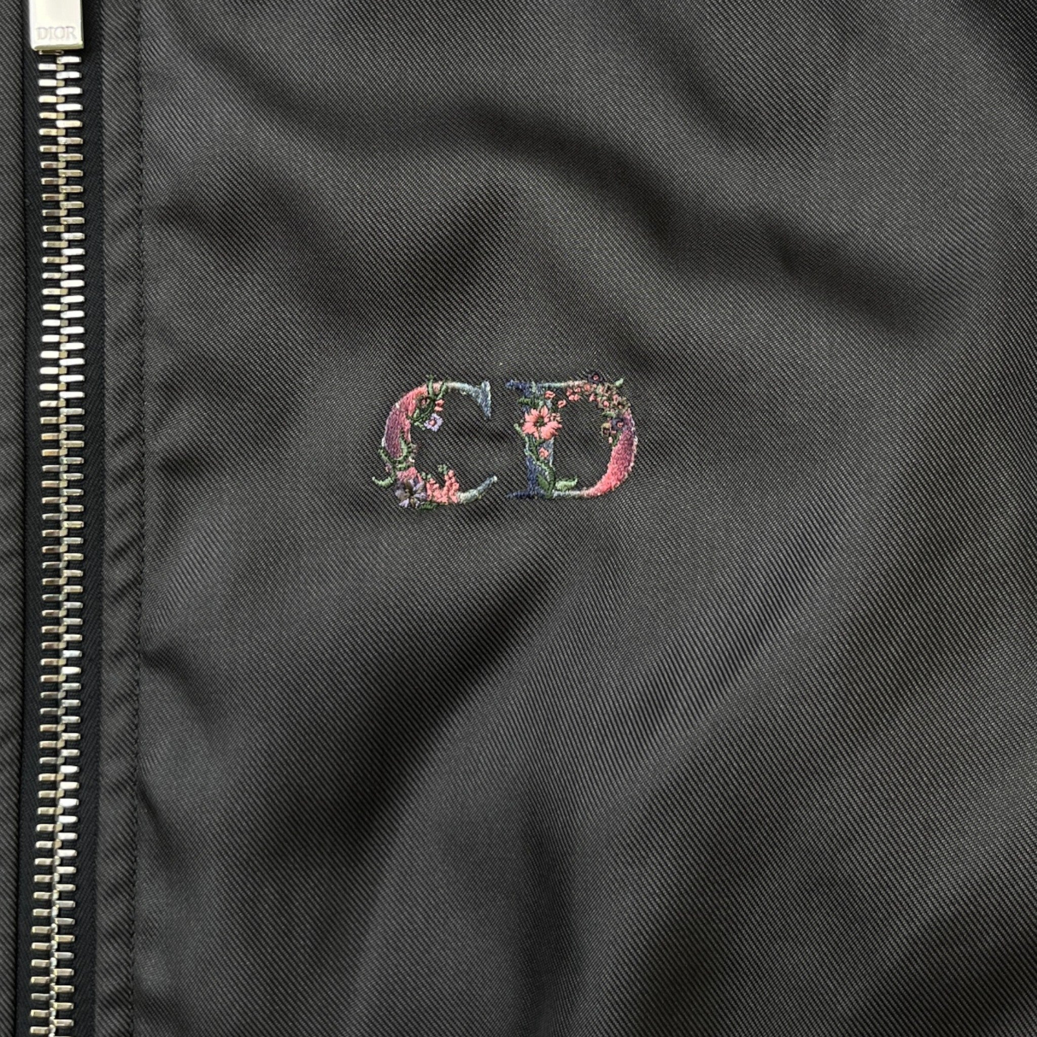 Men's Floral Logo Print Jacket Charcoal Size IT 50 / L