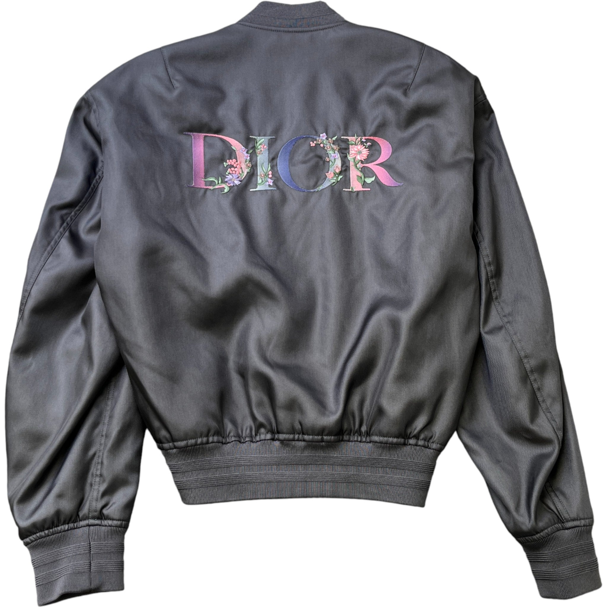 Men's Floral Logo Print Jacket Charcoal Size IT 50 / L