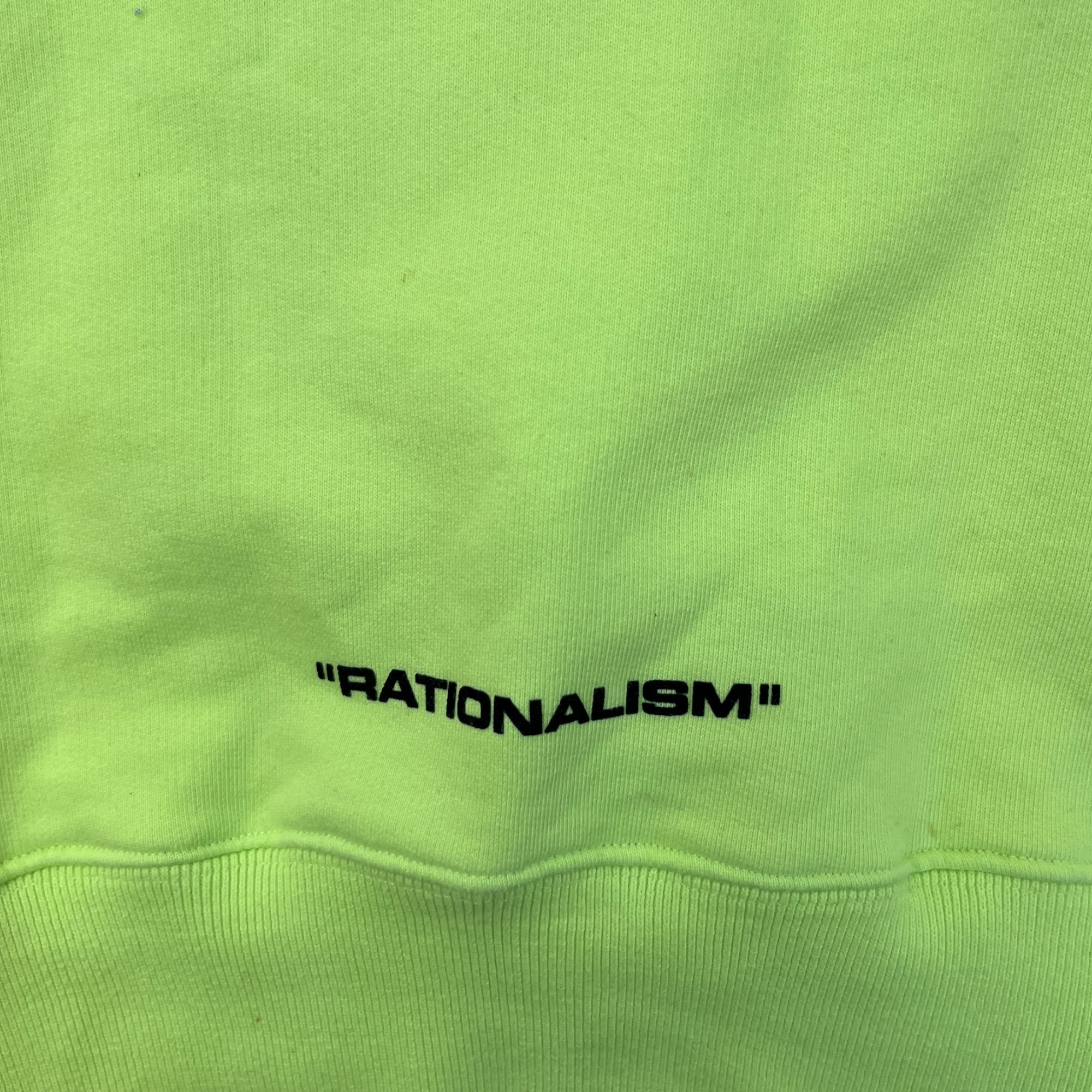 Men's Rationalism Logo Print Sweatshirt Green Size M