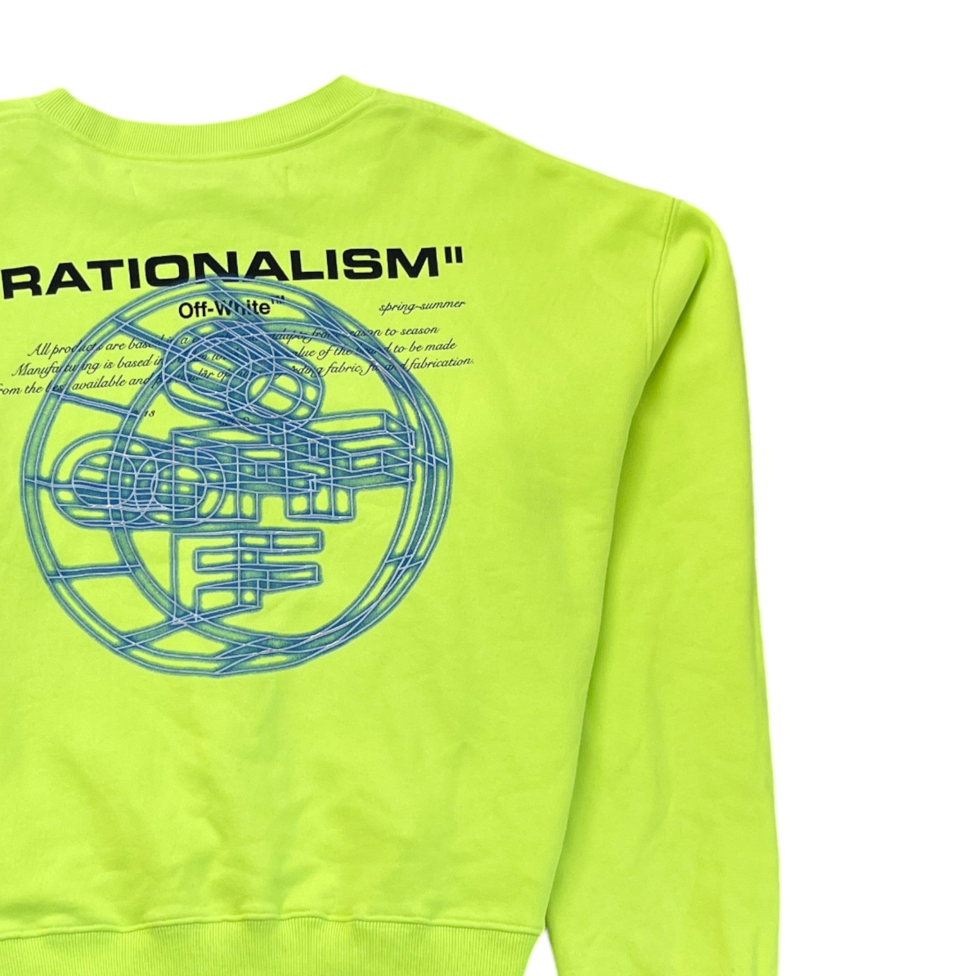 Men's Rationalism Logo Print Sweatshirt Green Size M