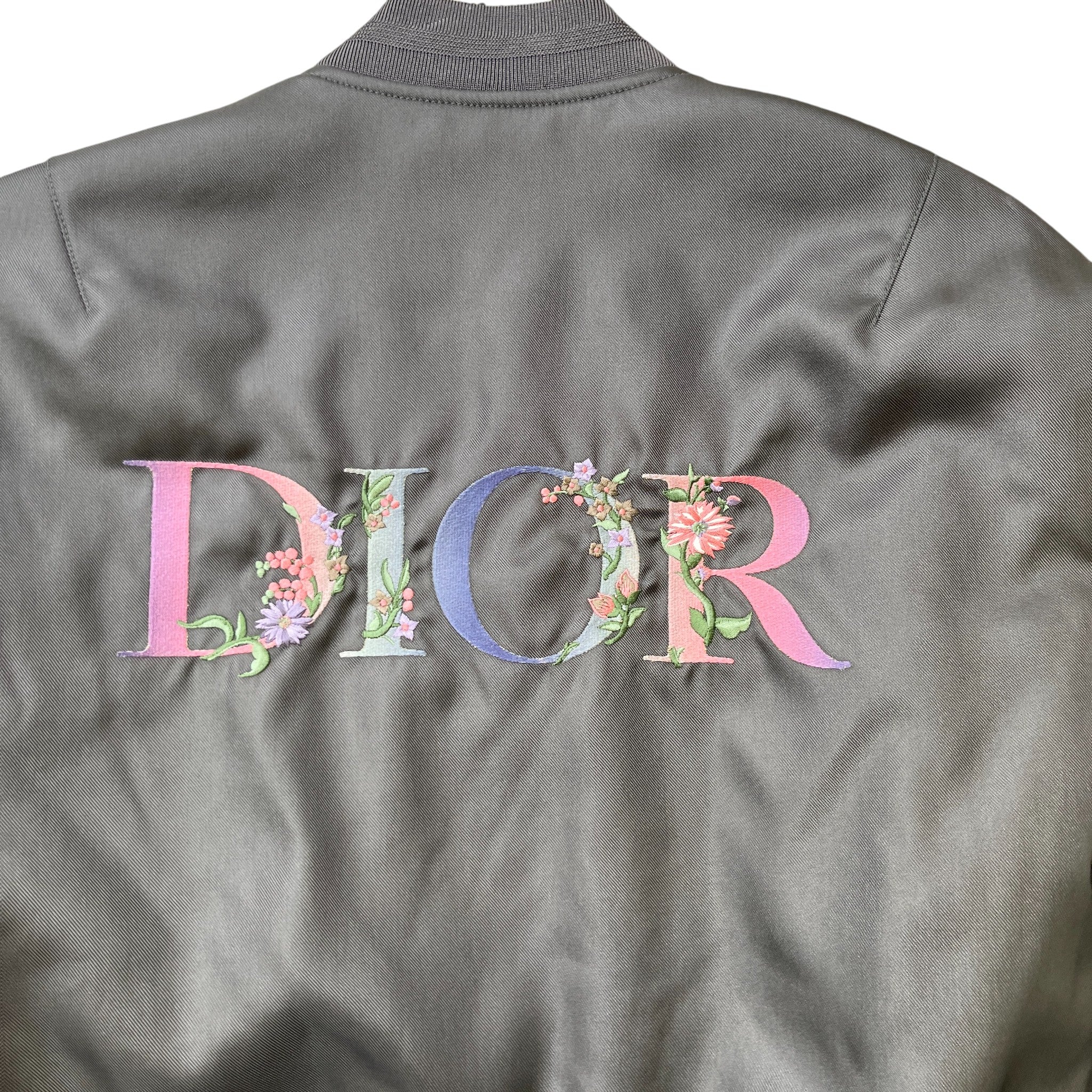 Men's Floral Logo Print Jacket Charcoal Size IT 50 / L