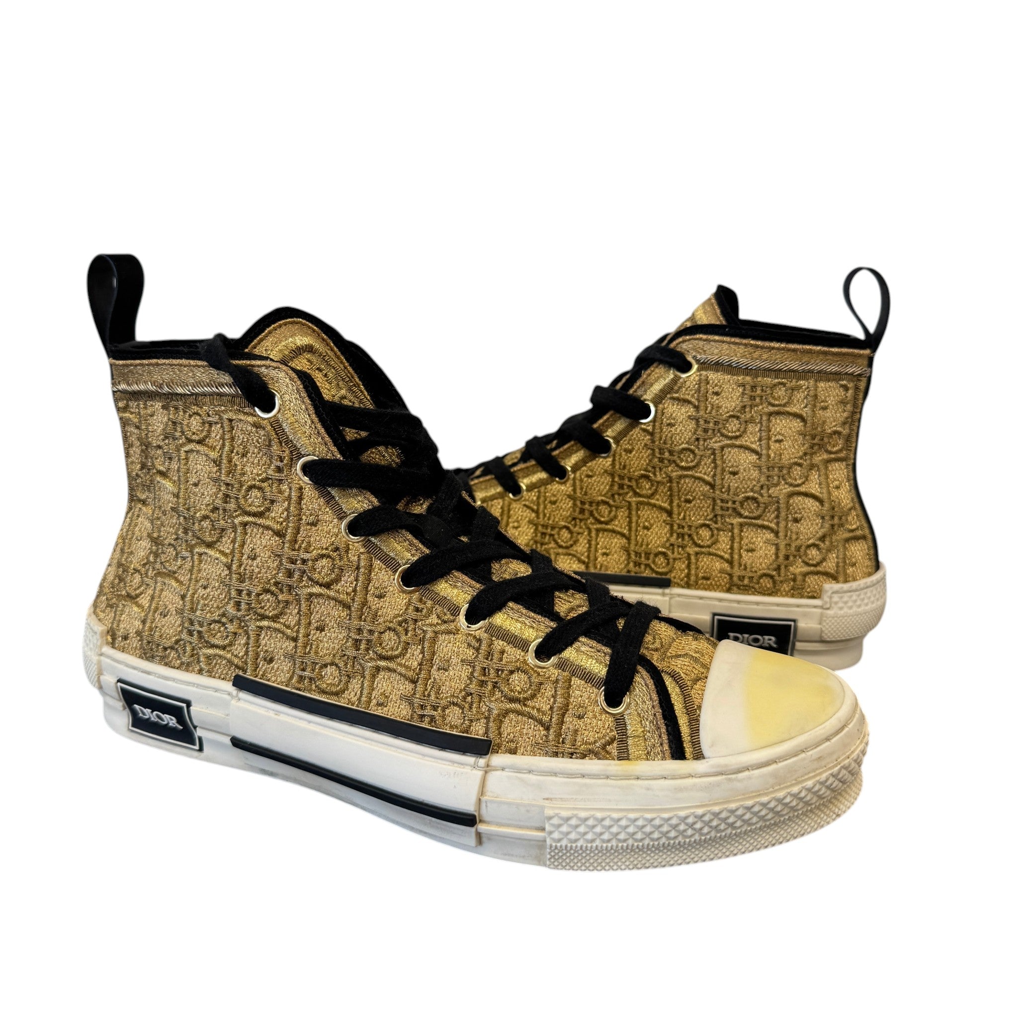Men's B23 Oblique Cannetille High Trainers Gold Size EU 42 / UK 8