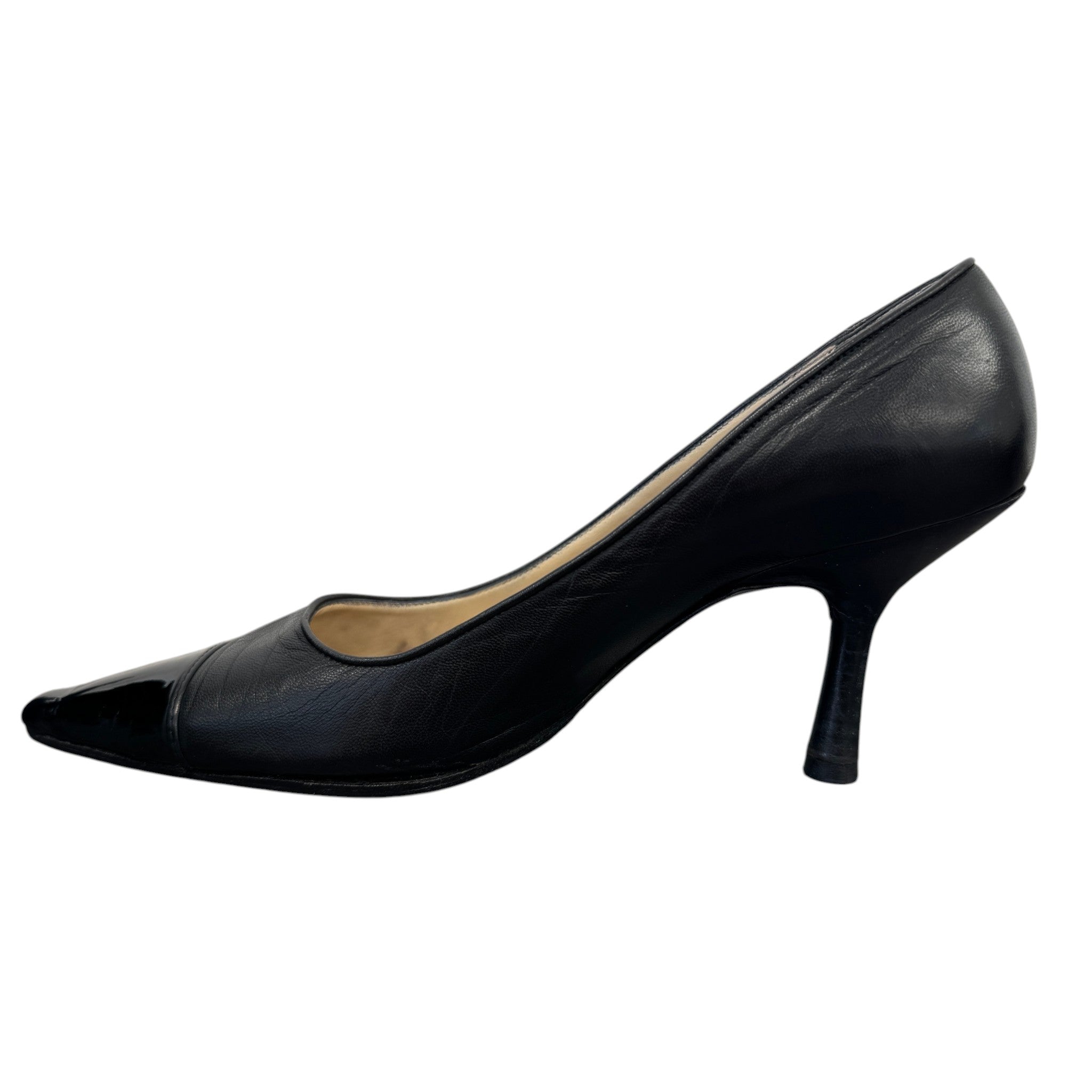 Women's Pointed Kitten Heels Black Size EU 37.5 / UK 4.5