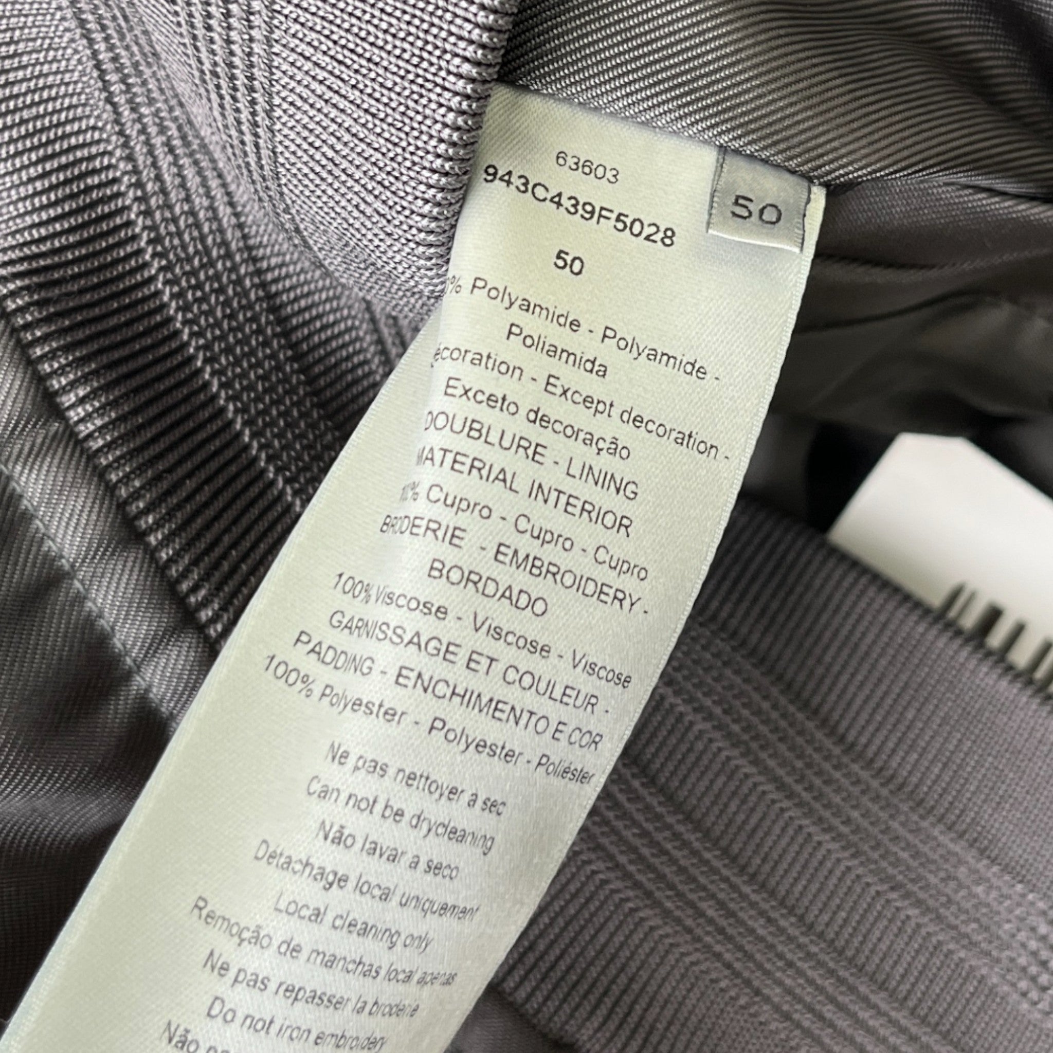 Men's Floral Logo Print Jacket Charcoal Size IT 50 / L