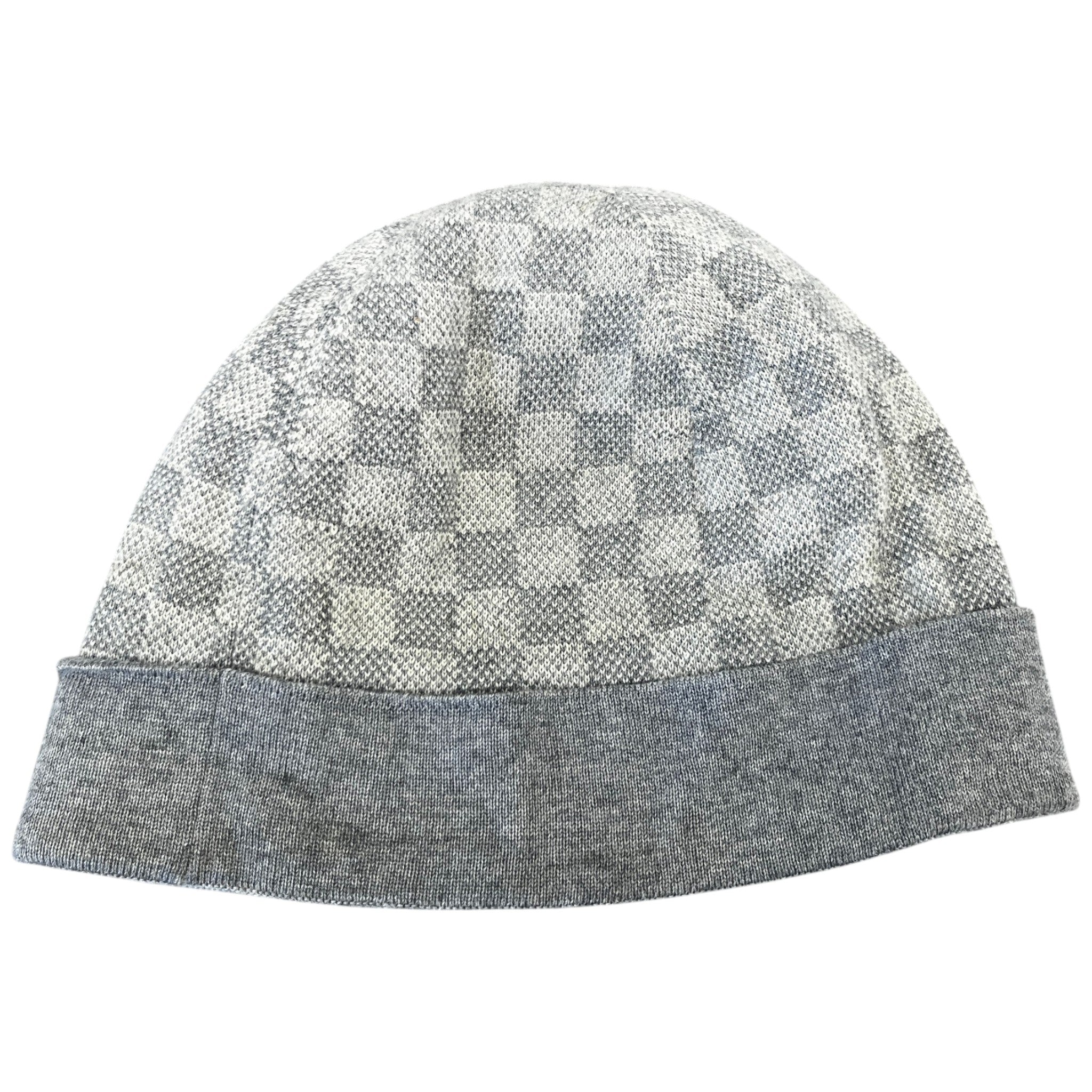 Men's Néo Petit Damier Beanie Hat Grey