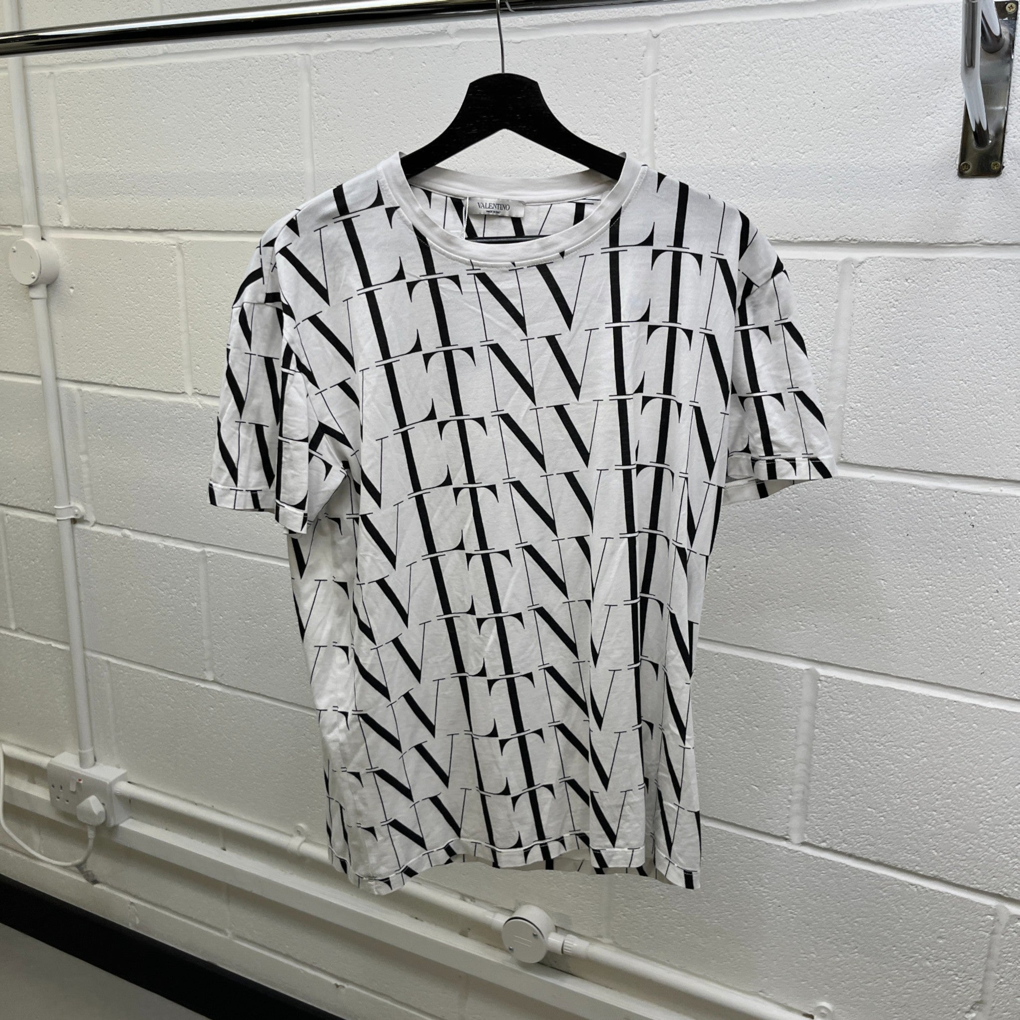 Men's Vltn Logo T-Shirt White Size M