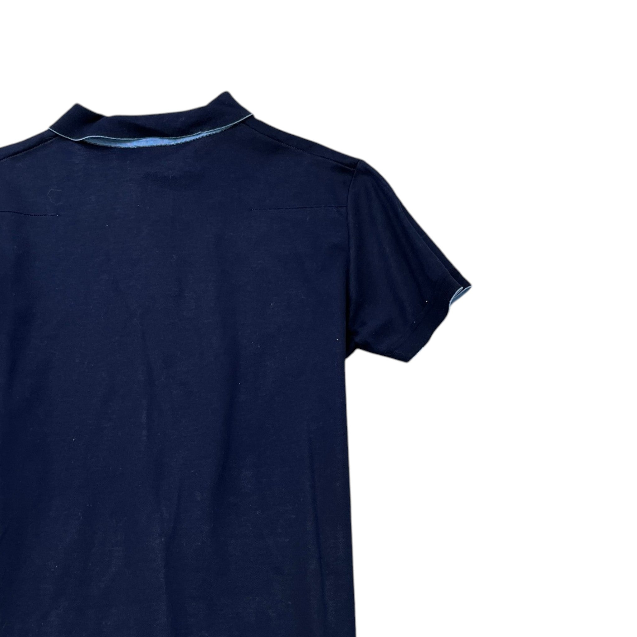 Men's Embroidered Logo Polo Shirt Navy Size L