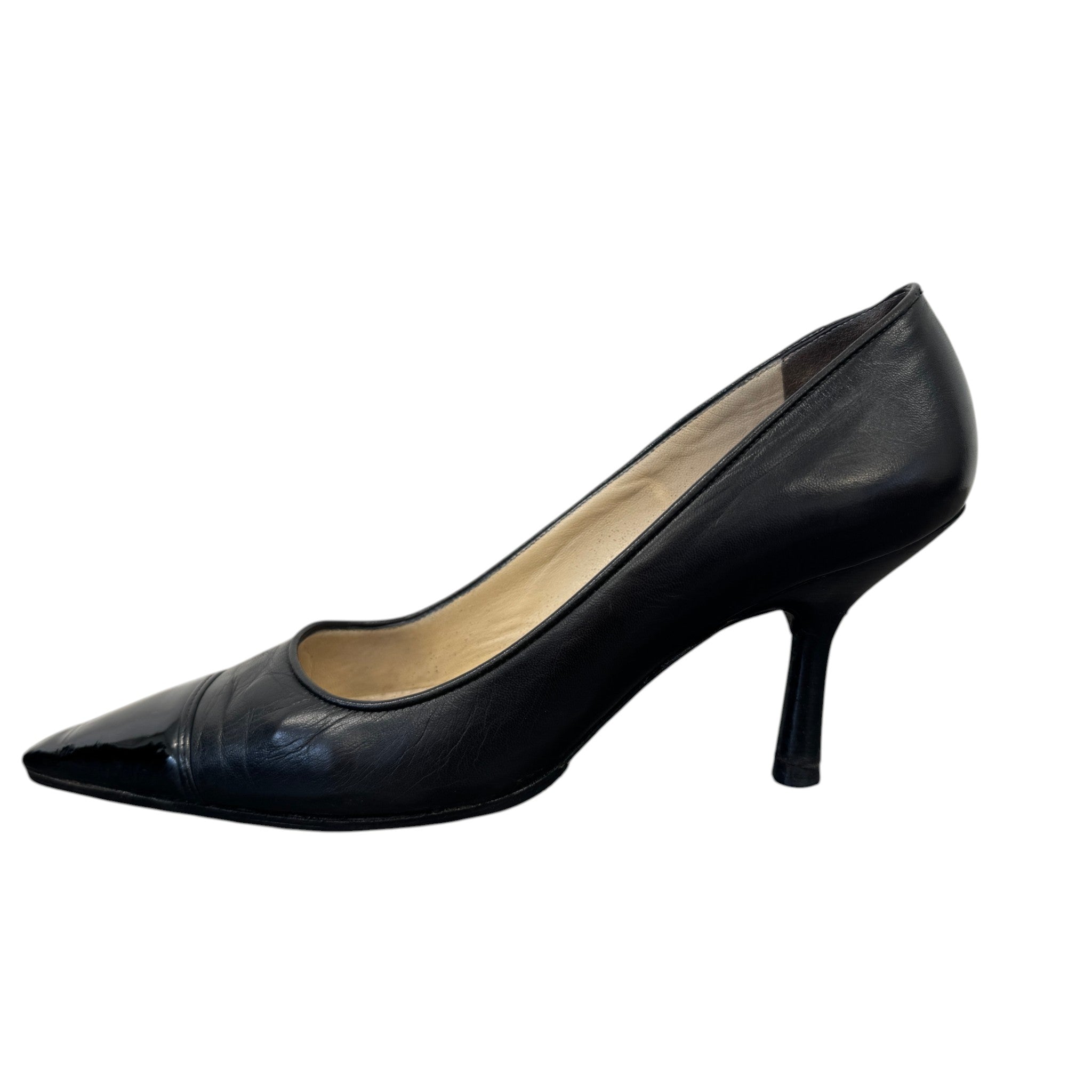 Women's Pointed Kitten Heels Black Size EU 37.5 / UK 4.5