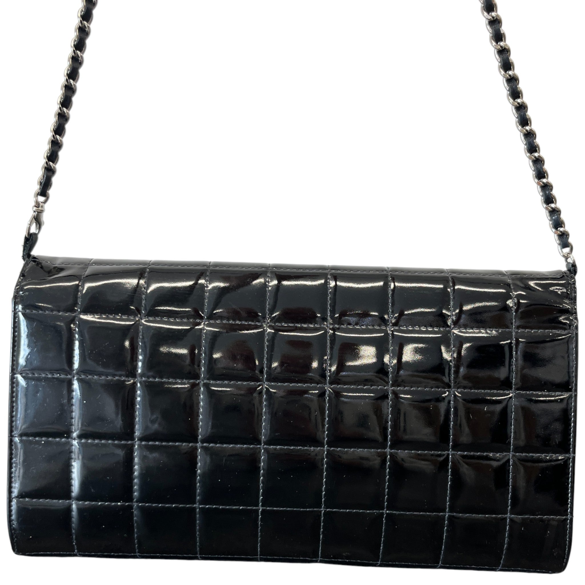 Women's Chocolate Bar Single Flap Bag Black