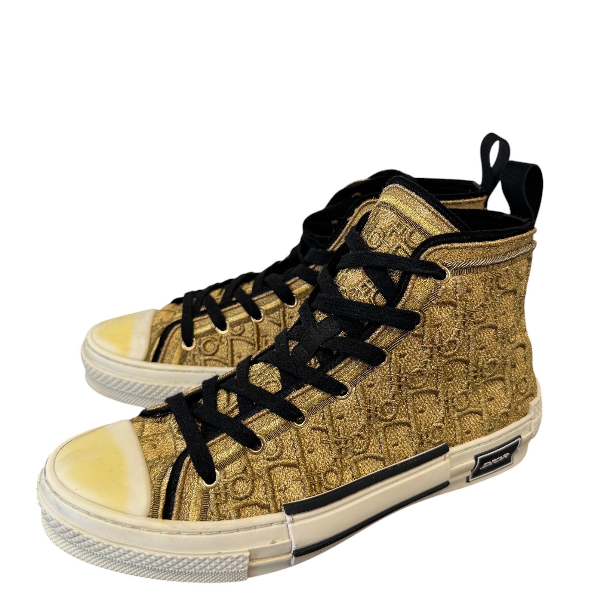 Men's B23 Oblique Cannetille High Trainers Gold Size EU 42 / UK 8