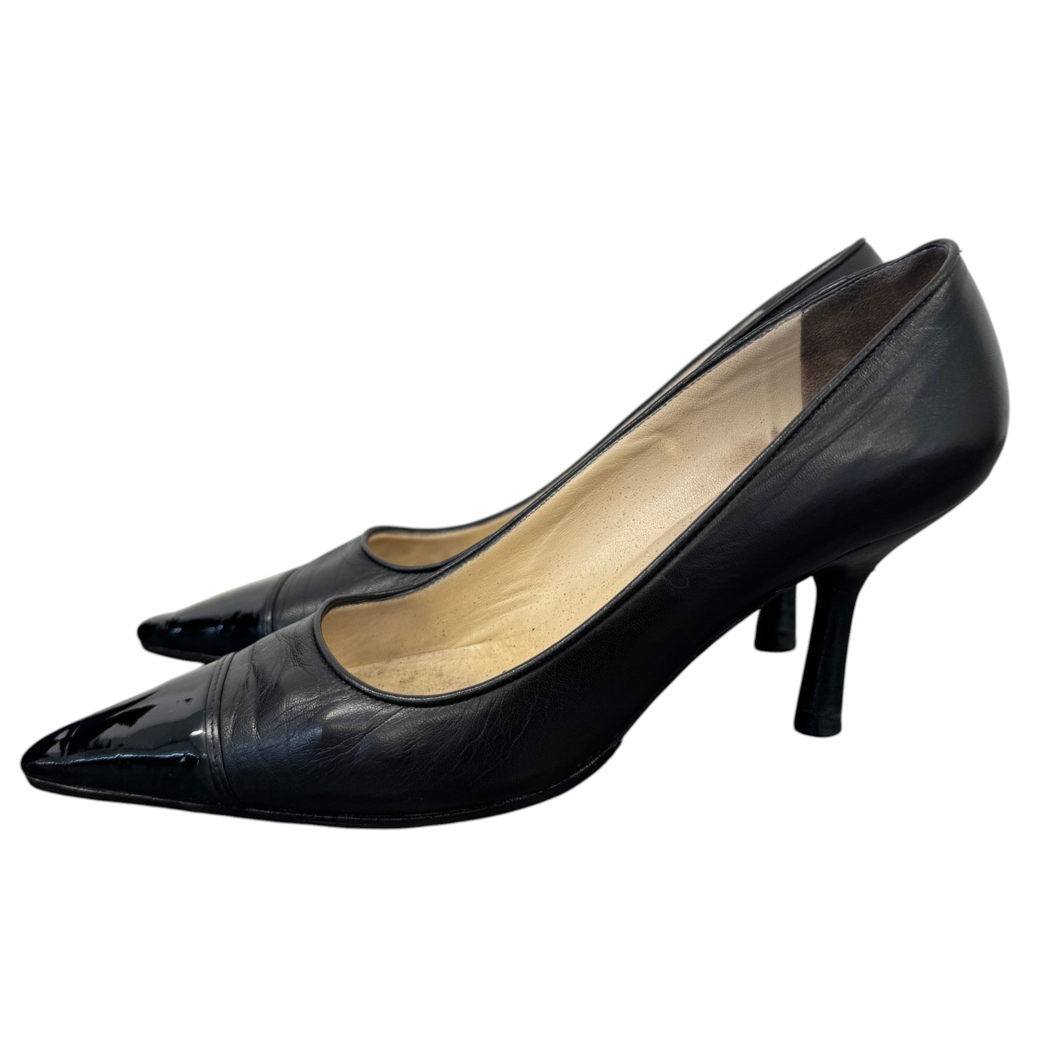 Women's Pointed Kitten Heels Black Size EU 37.5 / UK 4.5