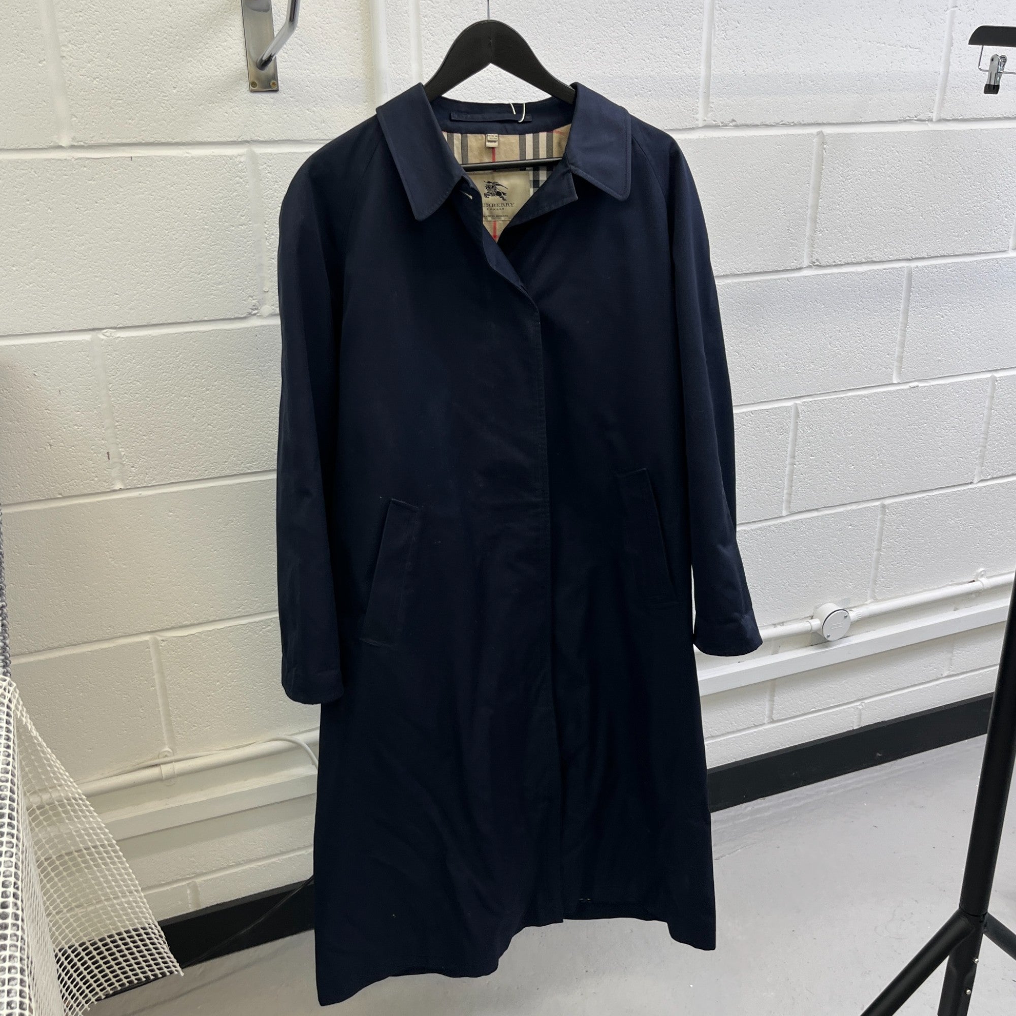 Women's Checkered Jacket Navy Size 18