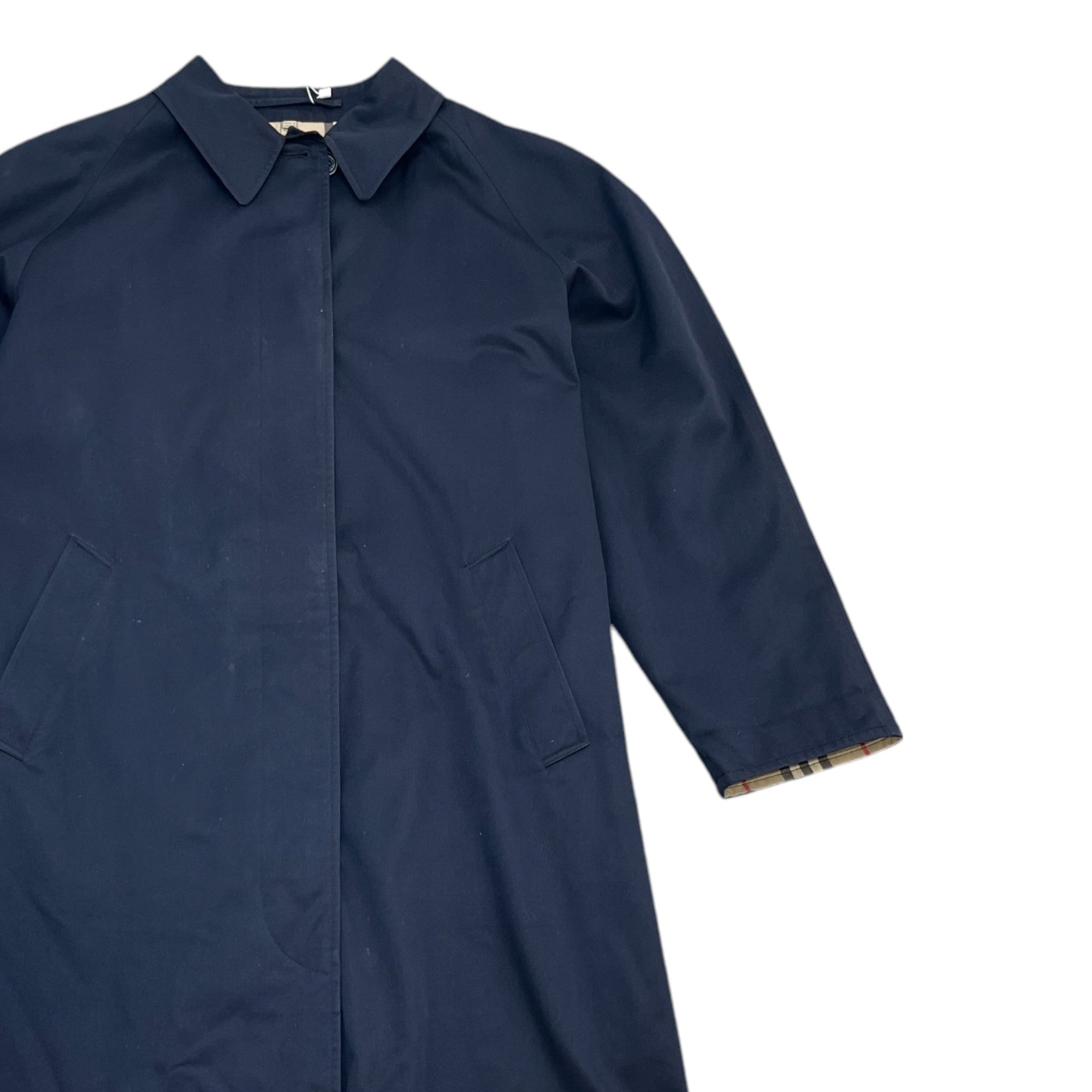 Women's Checkered Jacket Navy Size 18