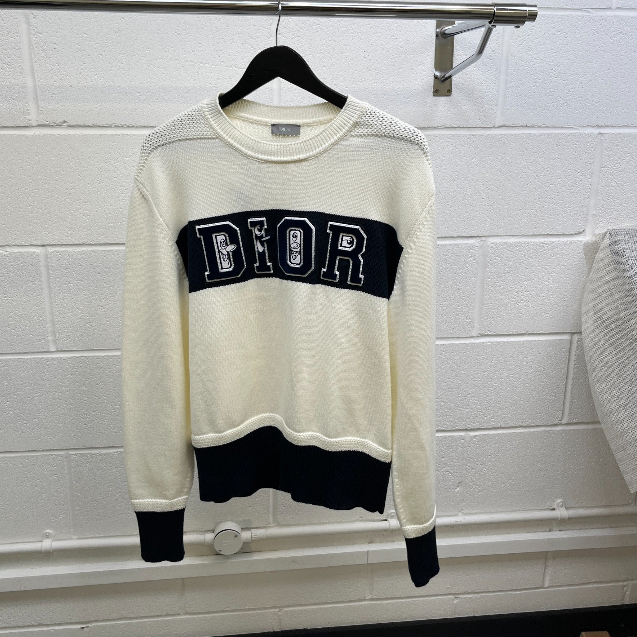 Men's X Kenny Scharf Embroidered Logo Jumper White Size L