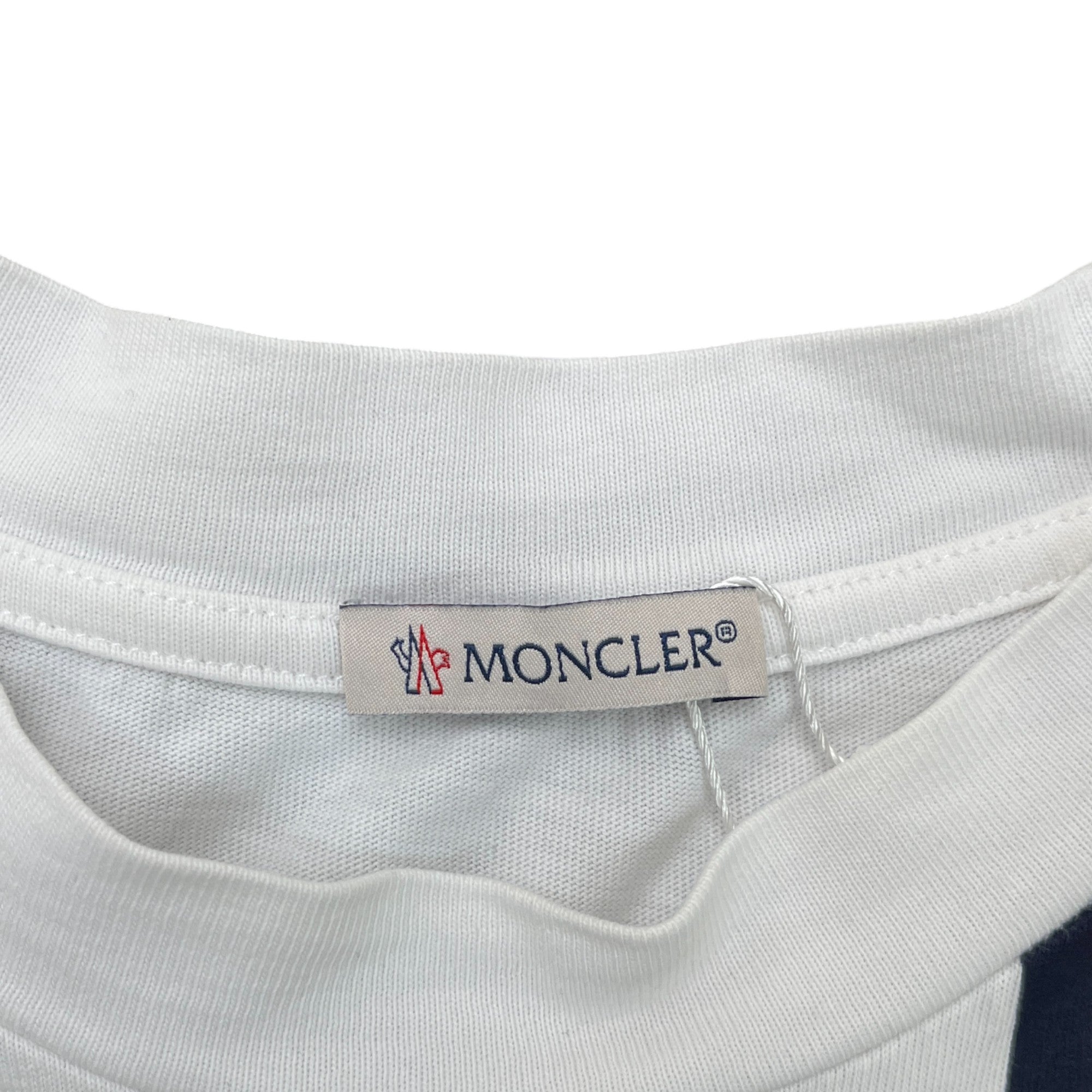 Men's Stripe Print Maglia Logo T-Shirt White Size XS