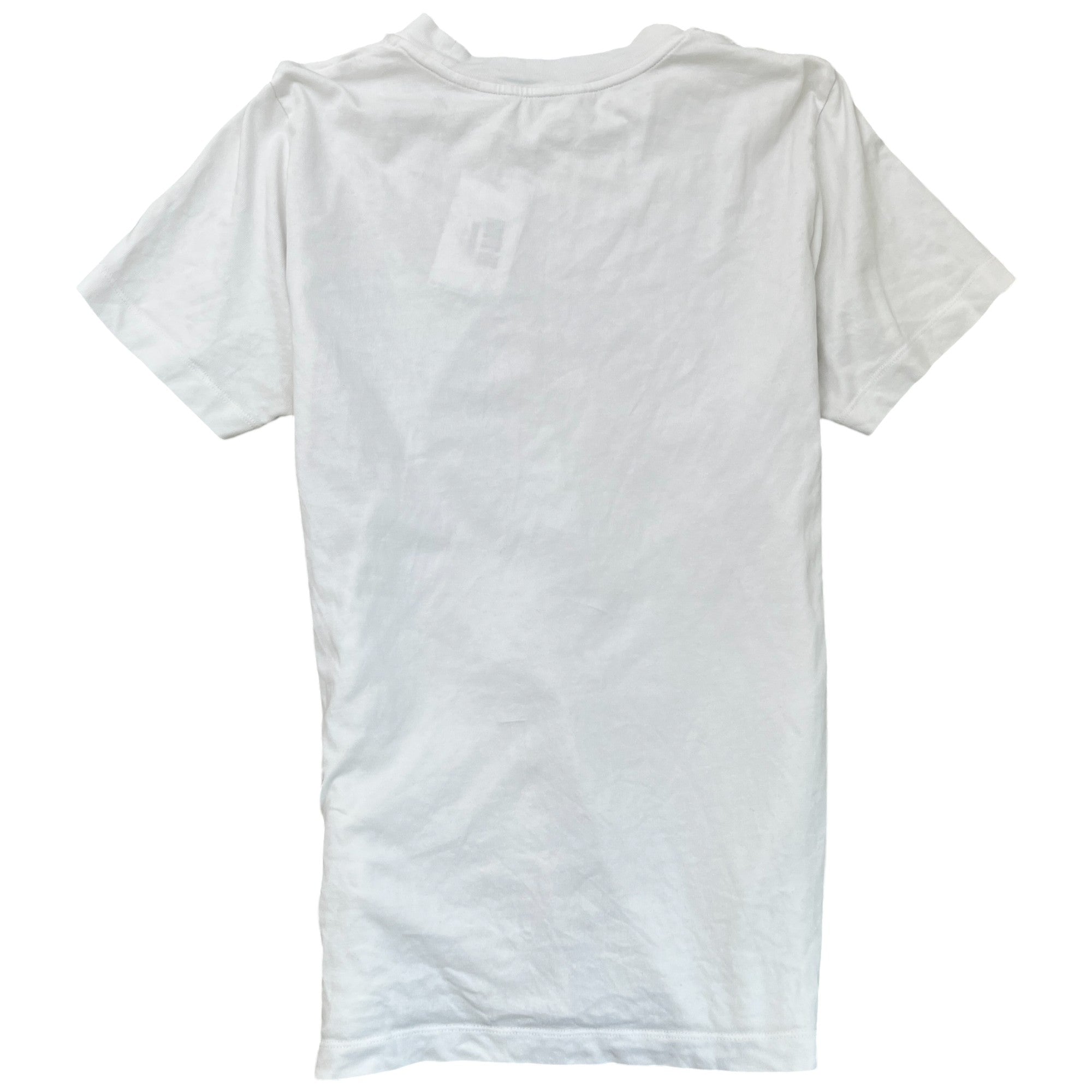 Men's Stripe Print Maglia Logo T-Shirt White Size XS