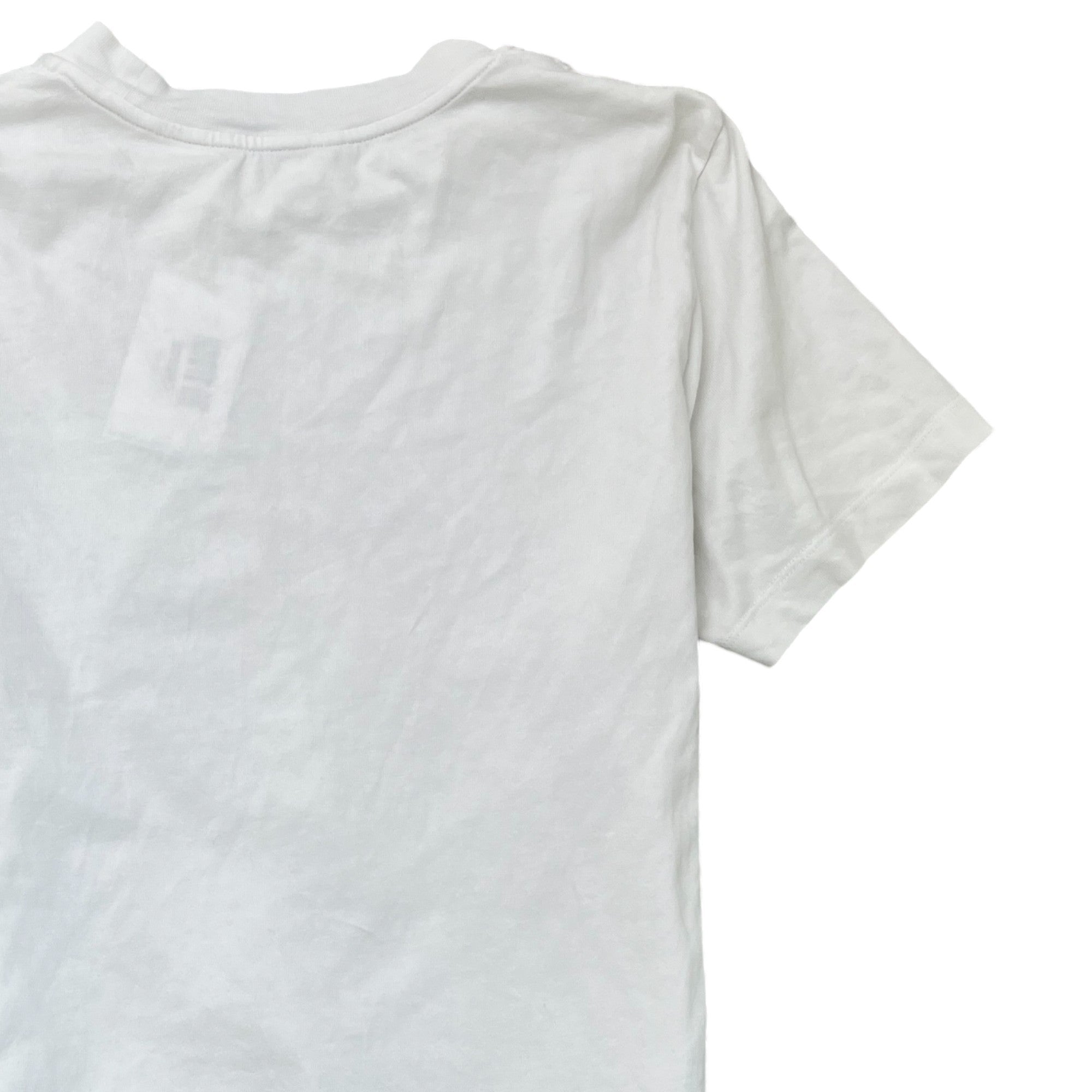 Men's Stripe Print Maglia Logo T-Shirt White Size XS